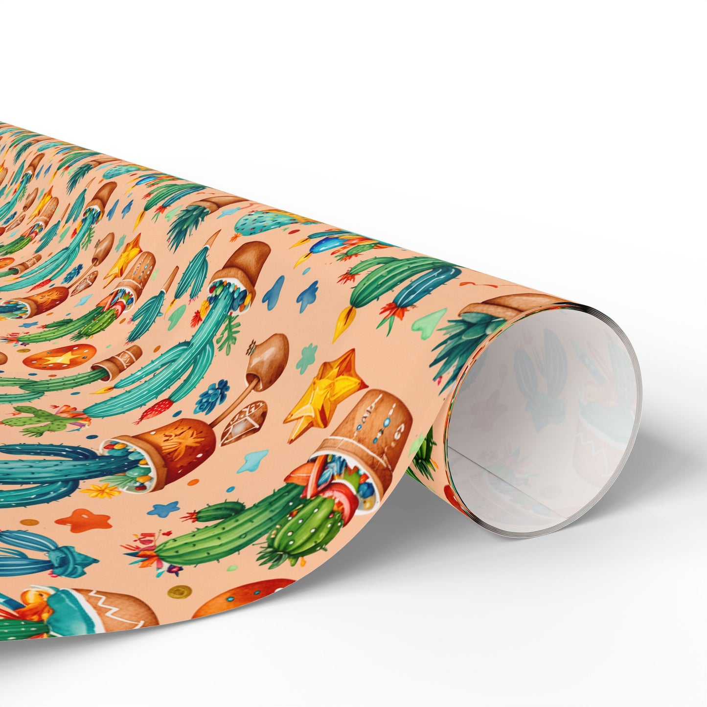 Cactus Pattern Birthday Wrapping Paper