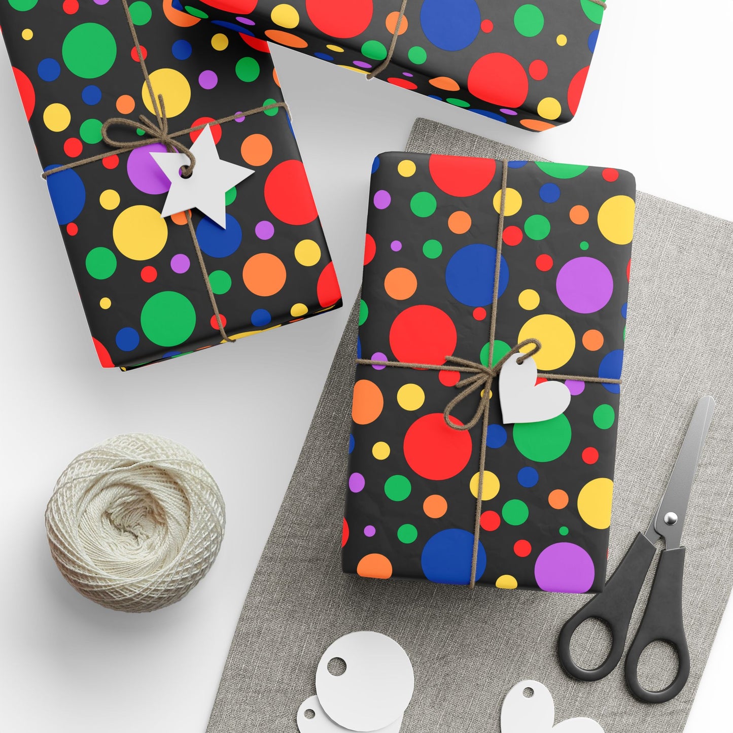 Colorful Polka Dot Wrapping Papers, Fun Gift Wrap for Birthdays, Parties, Celebrations, Events, Holidays, Arts and Crafts