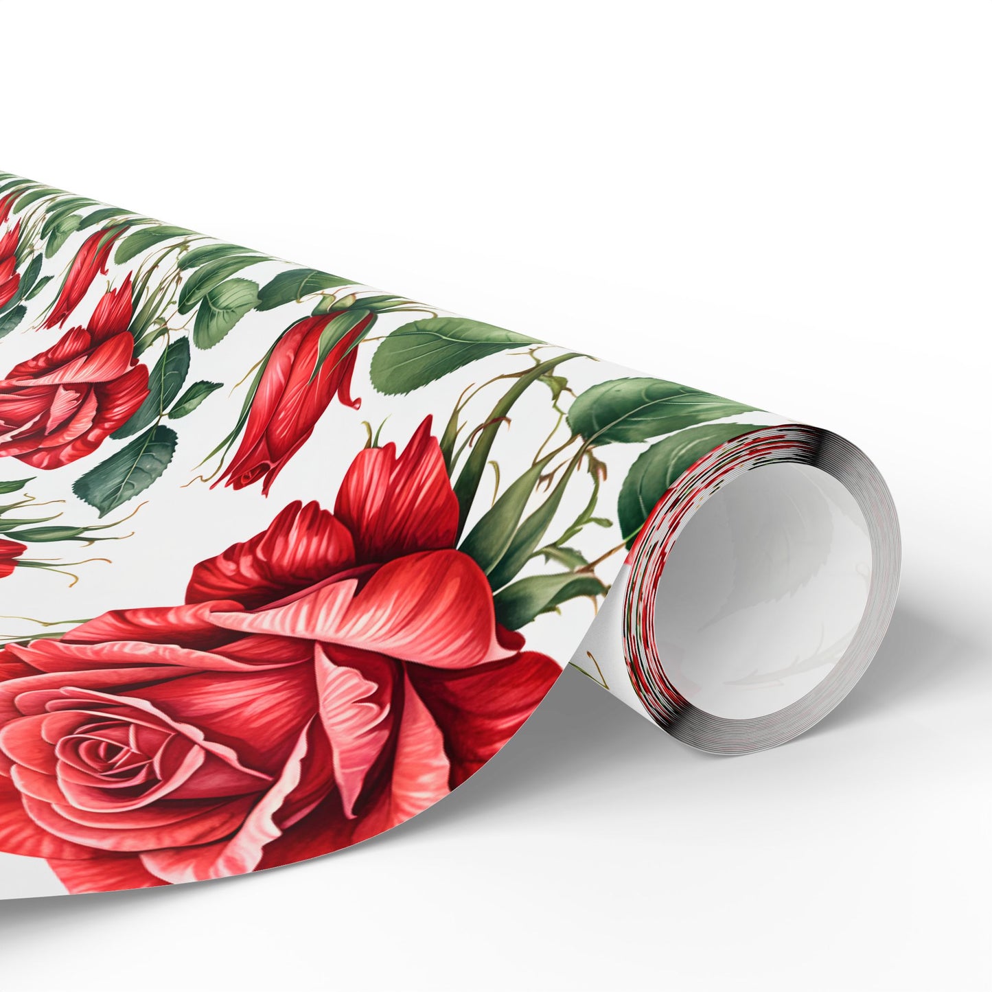 Chic Red Rose Wrapping Paper Roll