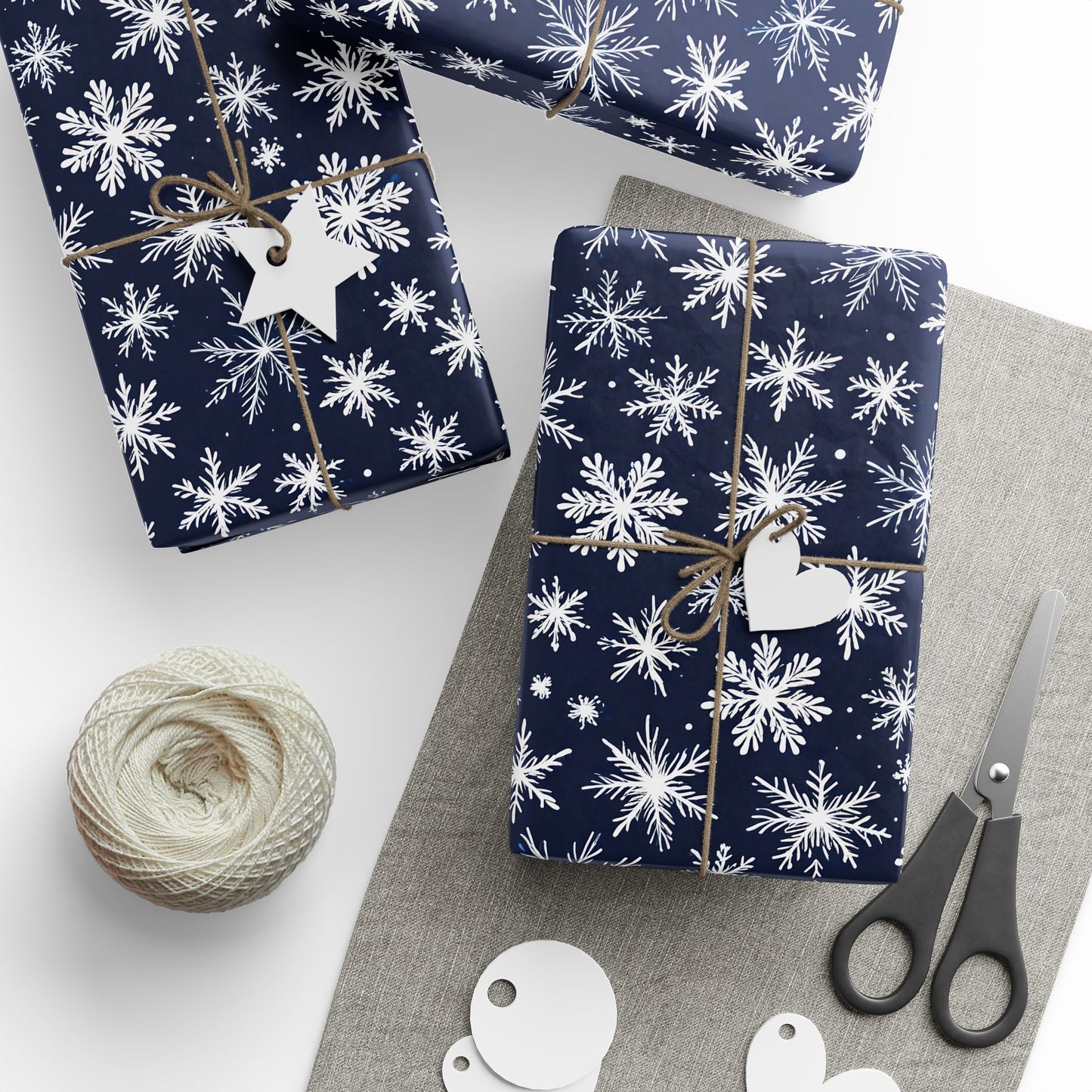 Let It Glow – Midnight Snowflake Wrapping Paper