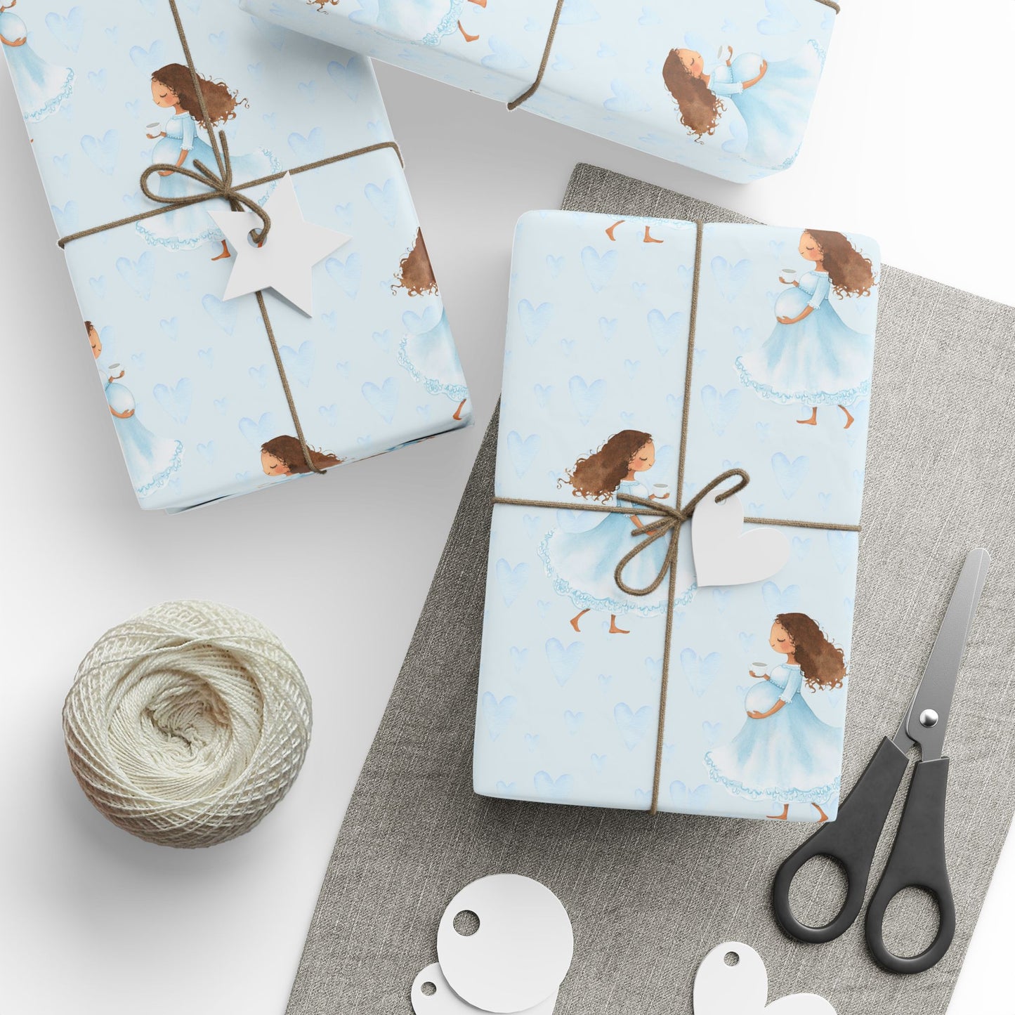 Blue Heart Maternity Gift Wrap
