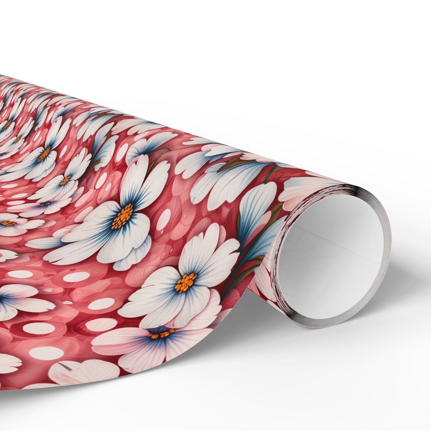 Pink Floral Wrapping Paper Roll