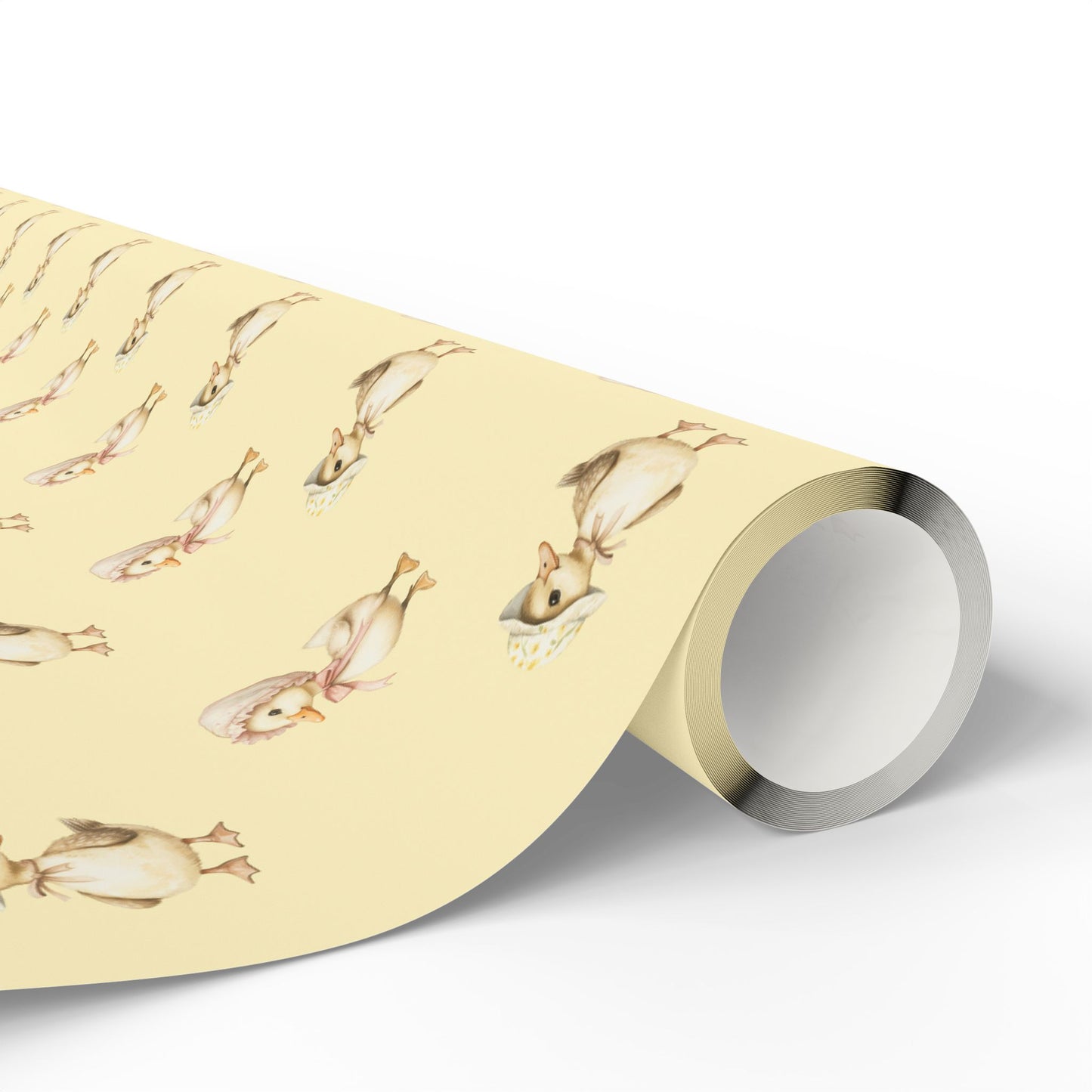 Charming Yellow Baby Duck Wrapping Paper