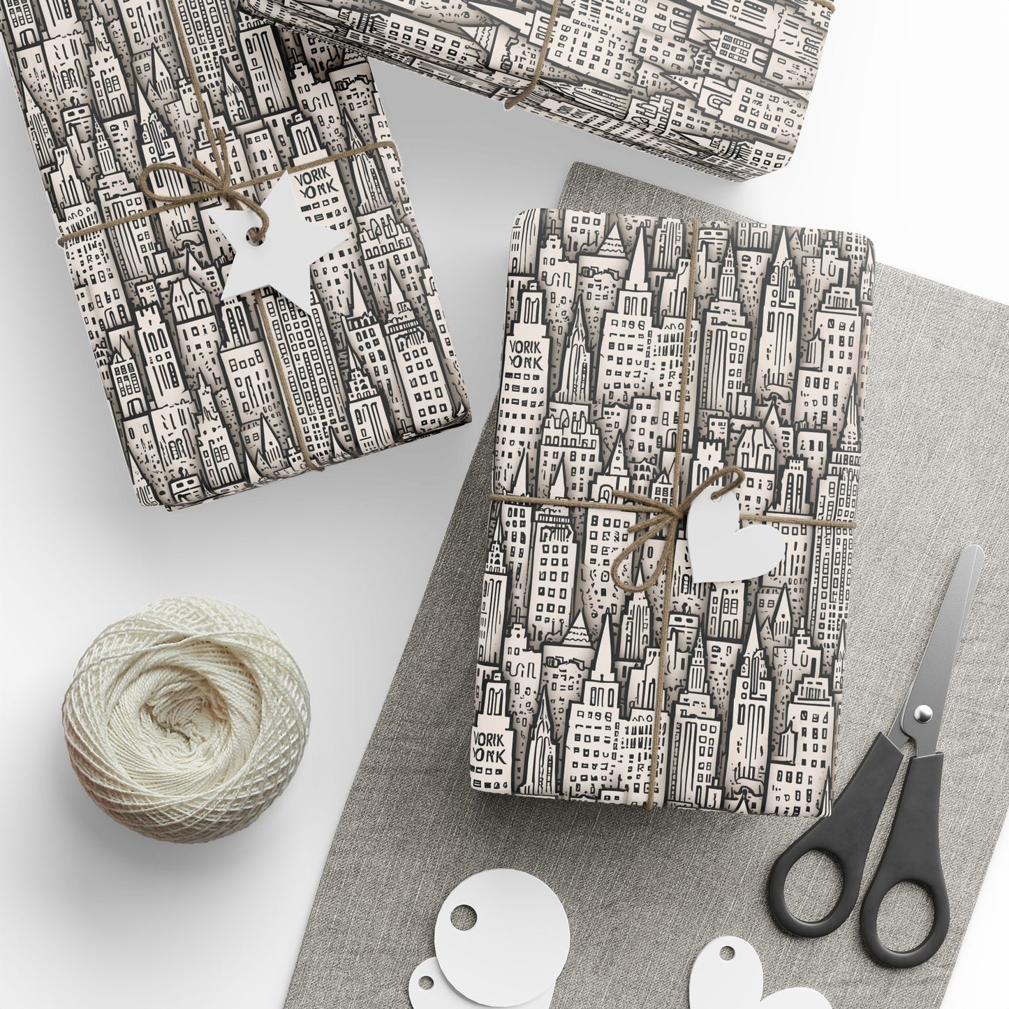 Wrapping Papers - Chic Abstract Cityscape