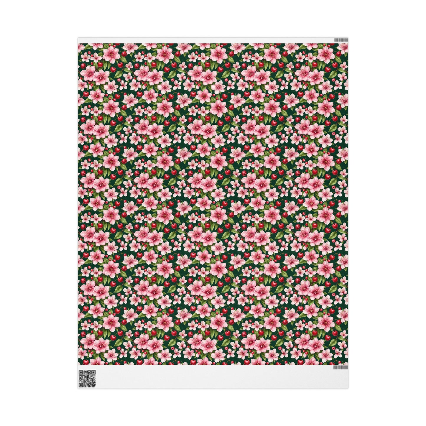 Wrapping Paper: Pink Cherry Floral Design