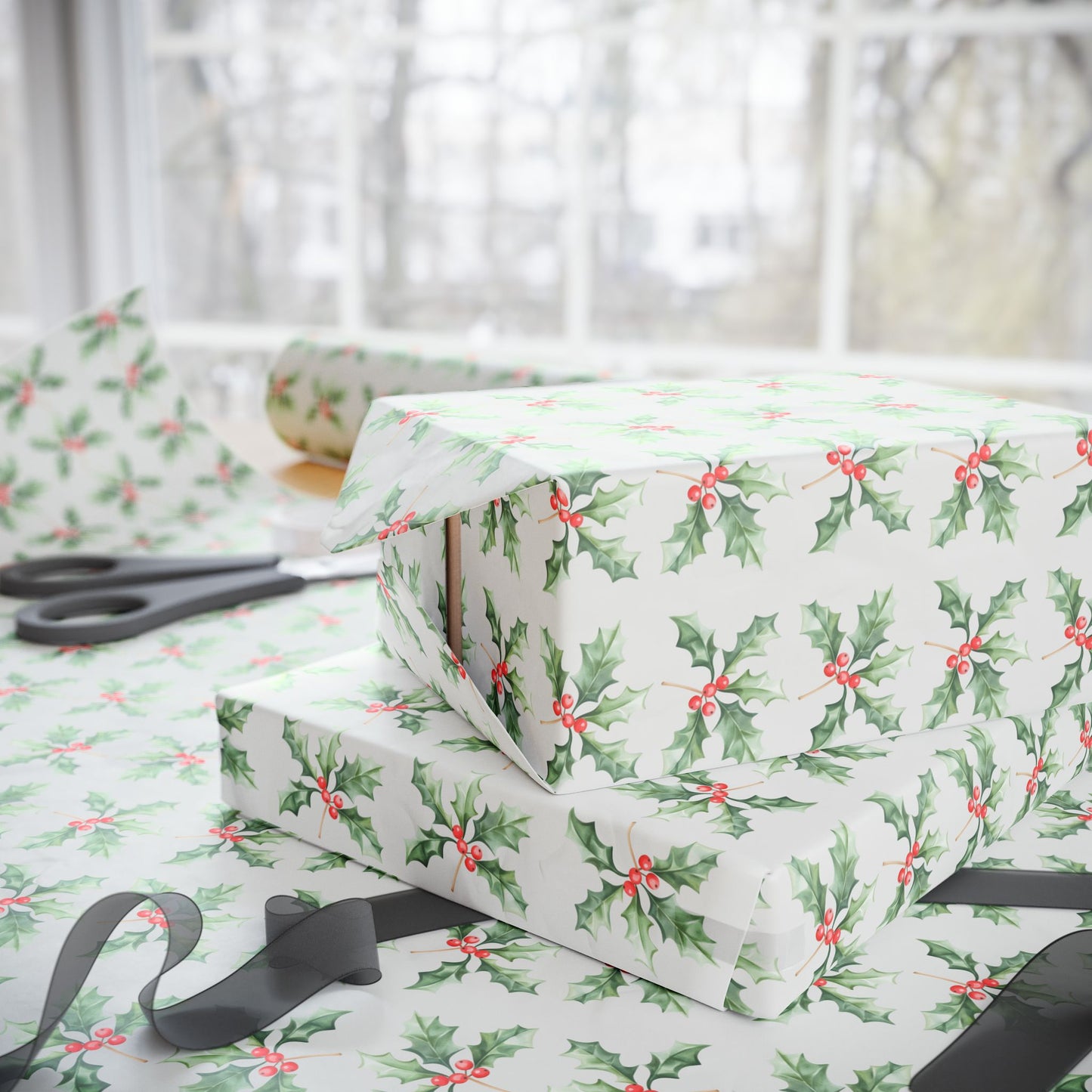 Holly Jolly Snaps – Classic Christmas Berry Wrapping Paper