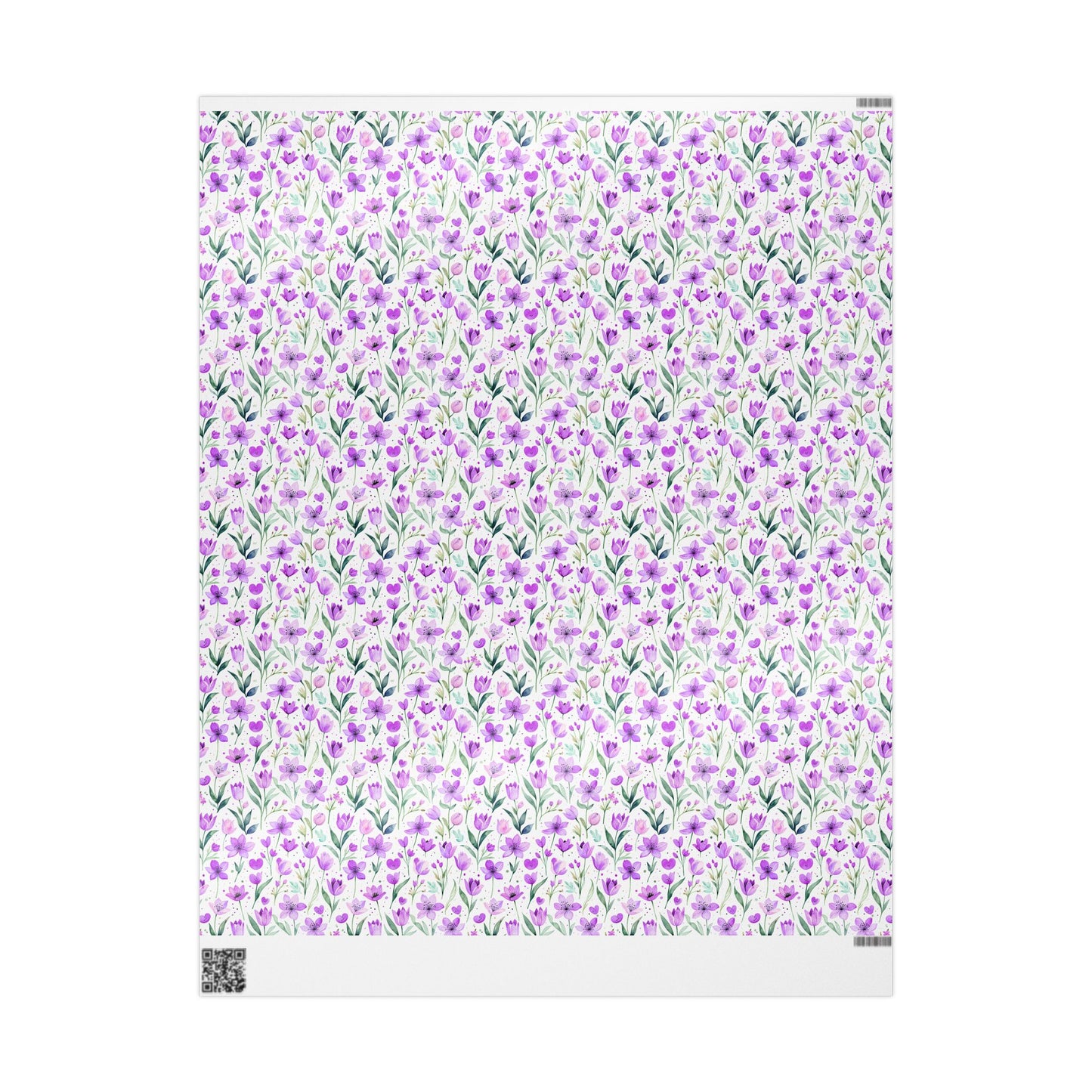 Purple Floral Gift Wrap Rolls