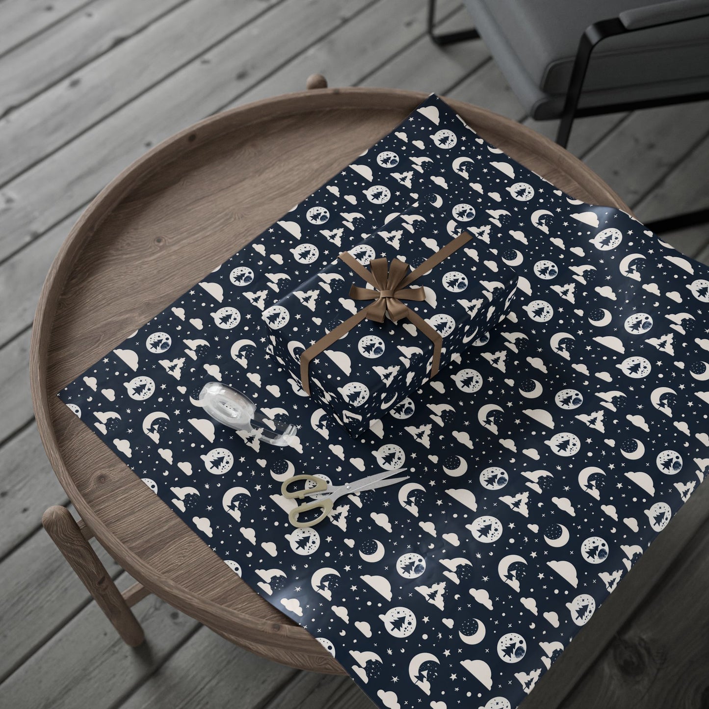 Wrapping Paper - Midnight Pines and Stars Wrapping Paper