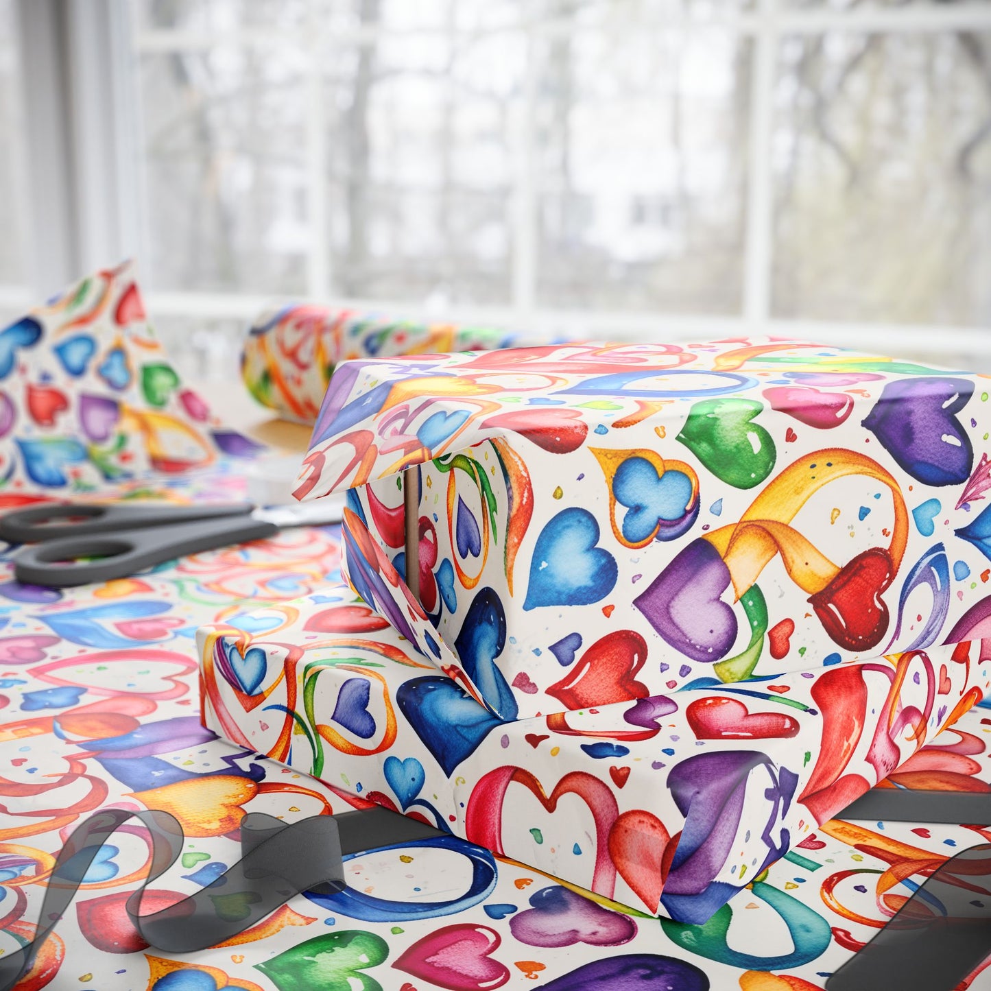 Colorful Heart Wrapping Paper