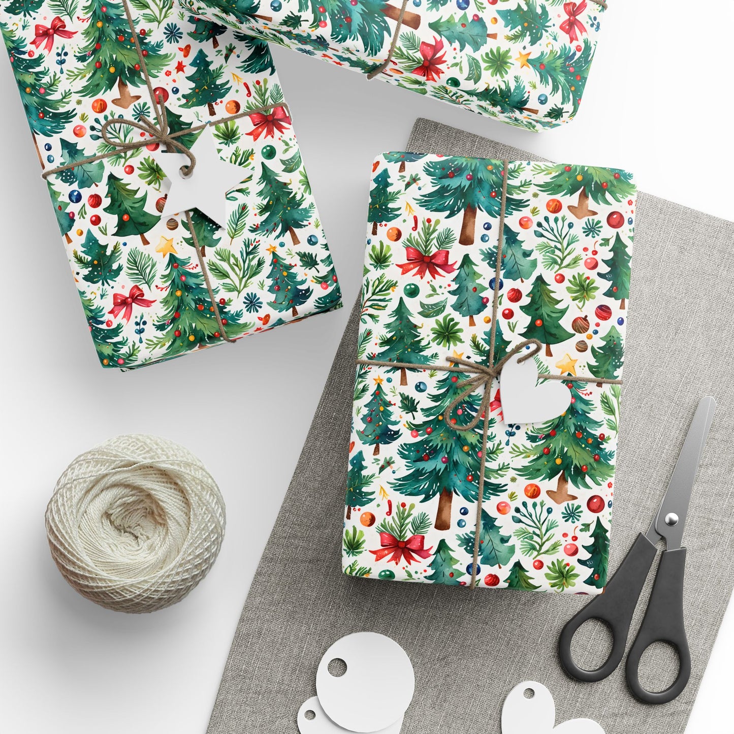 Fir Real Festive – Watercolor Christmas Tree Forest Wrapping Paper