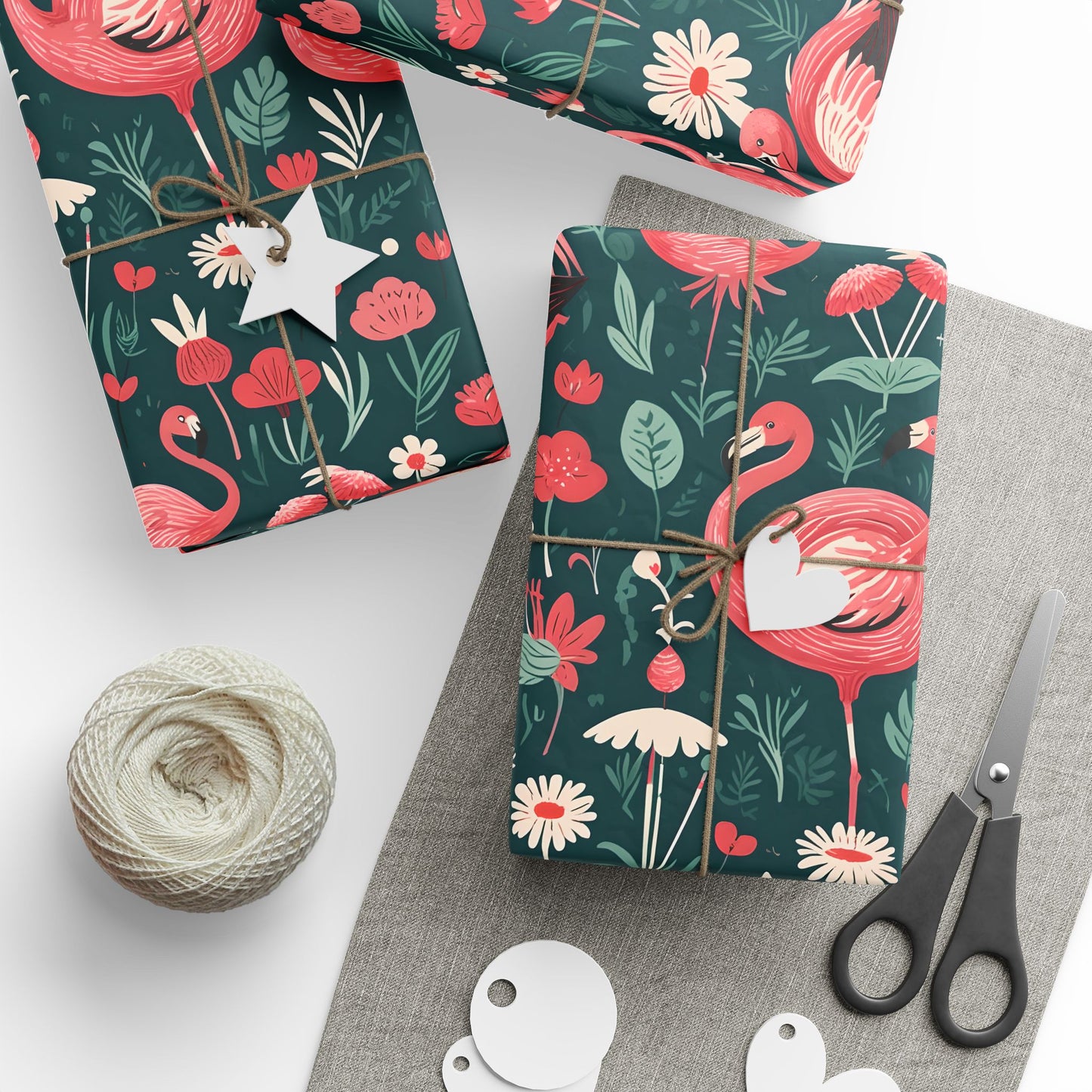 Abstract Alice in Wonderland Flamingo Gift Wrap