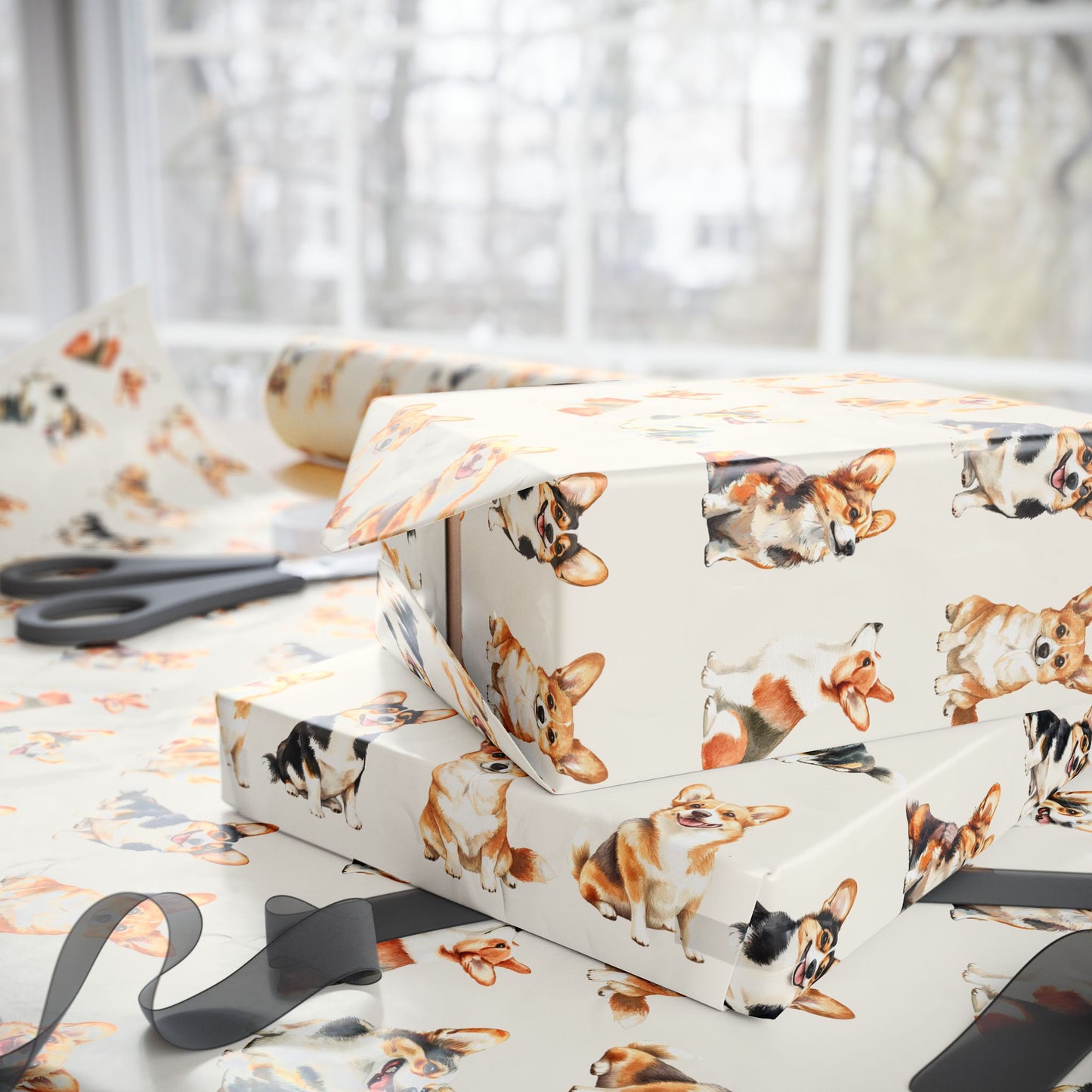 Corgi Wrapping Paper Rolls