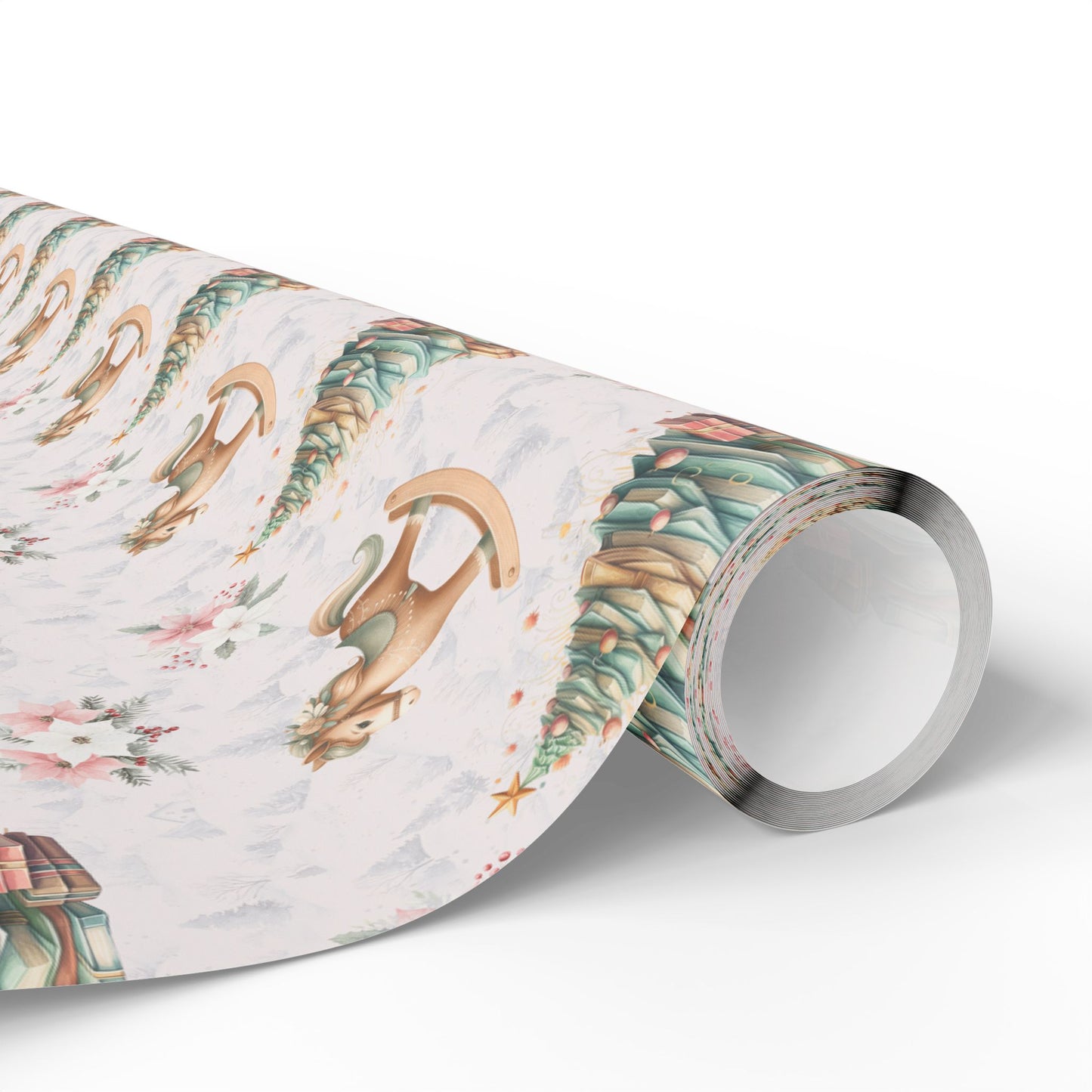 Rockin’ Around the Bookmas Tree – Vintage Holiday Wrapping Paper