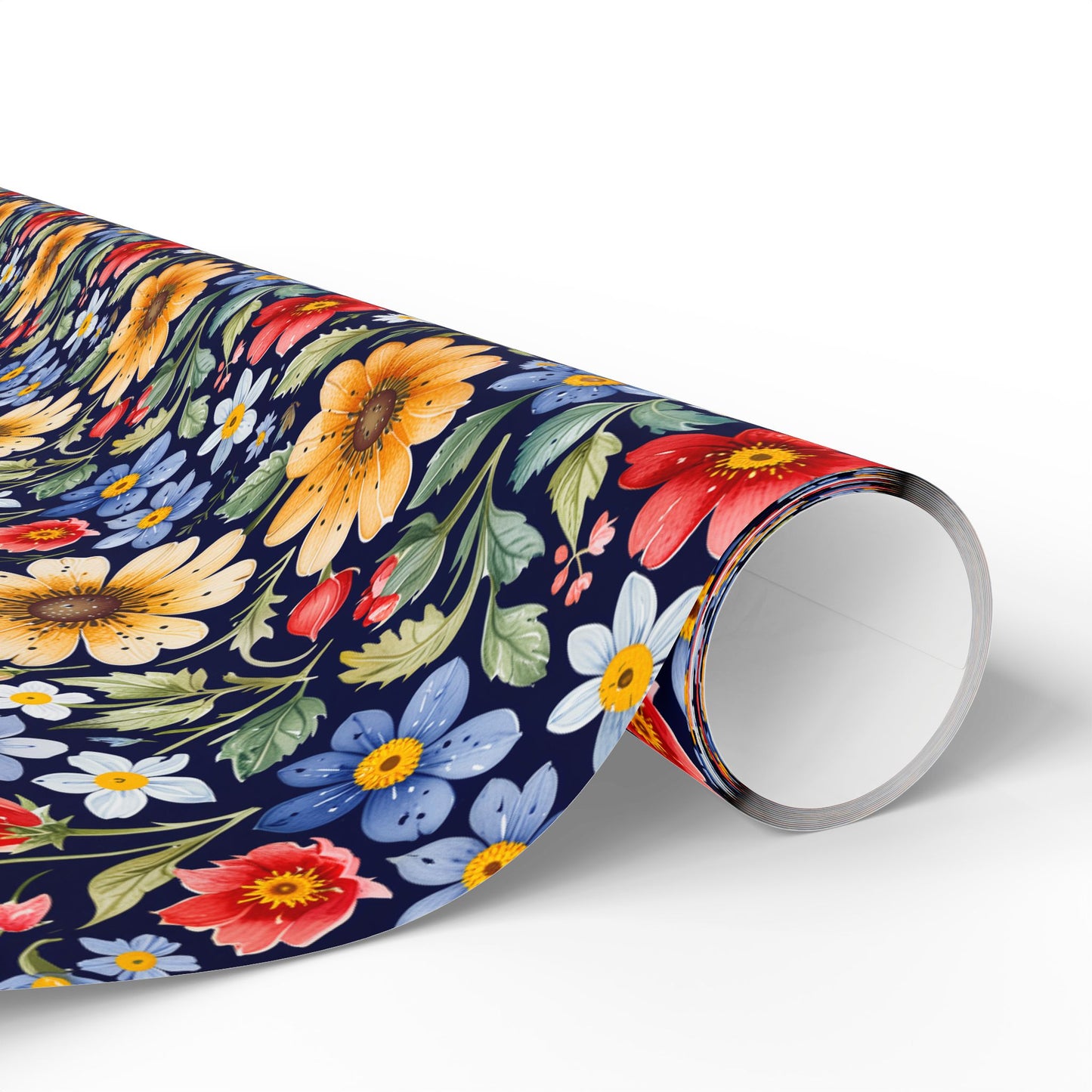 Colorful Floral on Black Background