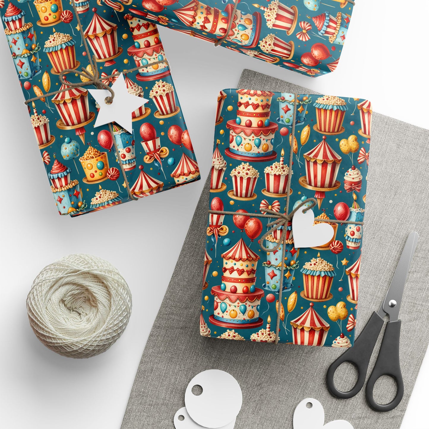 Carnival Cakes & Confetti Dreams – Birthday Wrapping Paper