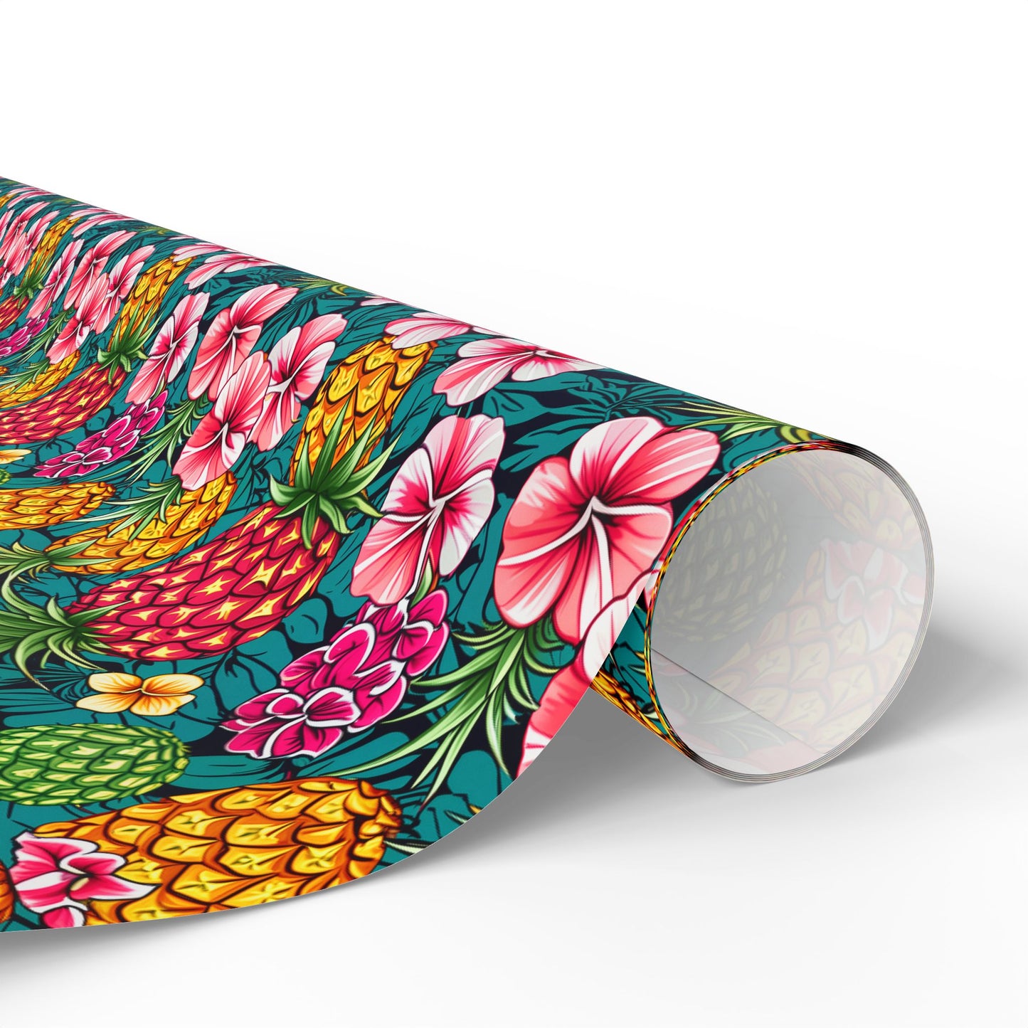 Wrapping Paper - Tropic Treat Pineapple Floral Hawaiian Gift Wrap