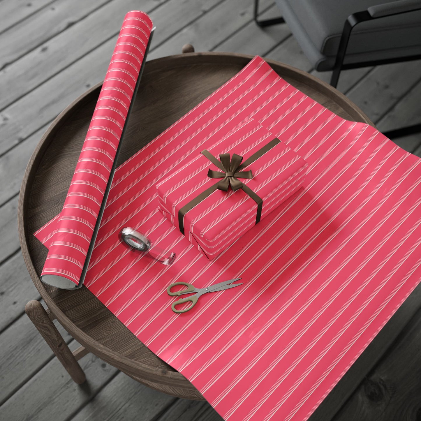 Pink Striped Wrapping Papers for Gift Giving