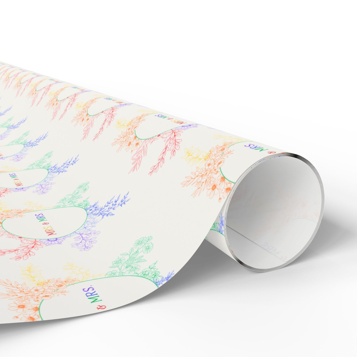 Rainbow Mrs. & Mrs. Gift Paper