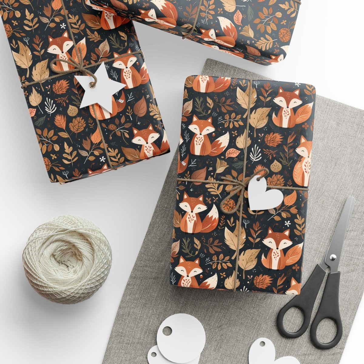 Foxy Fallin’ – Woodland Autumn Wrapping Paper