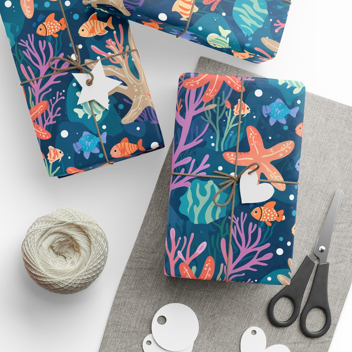 Blue and Coral Under Sea Theme