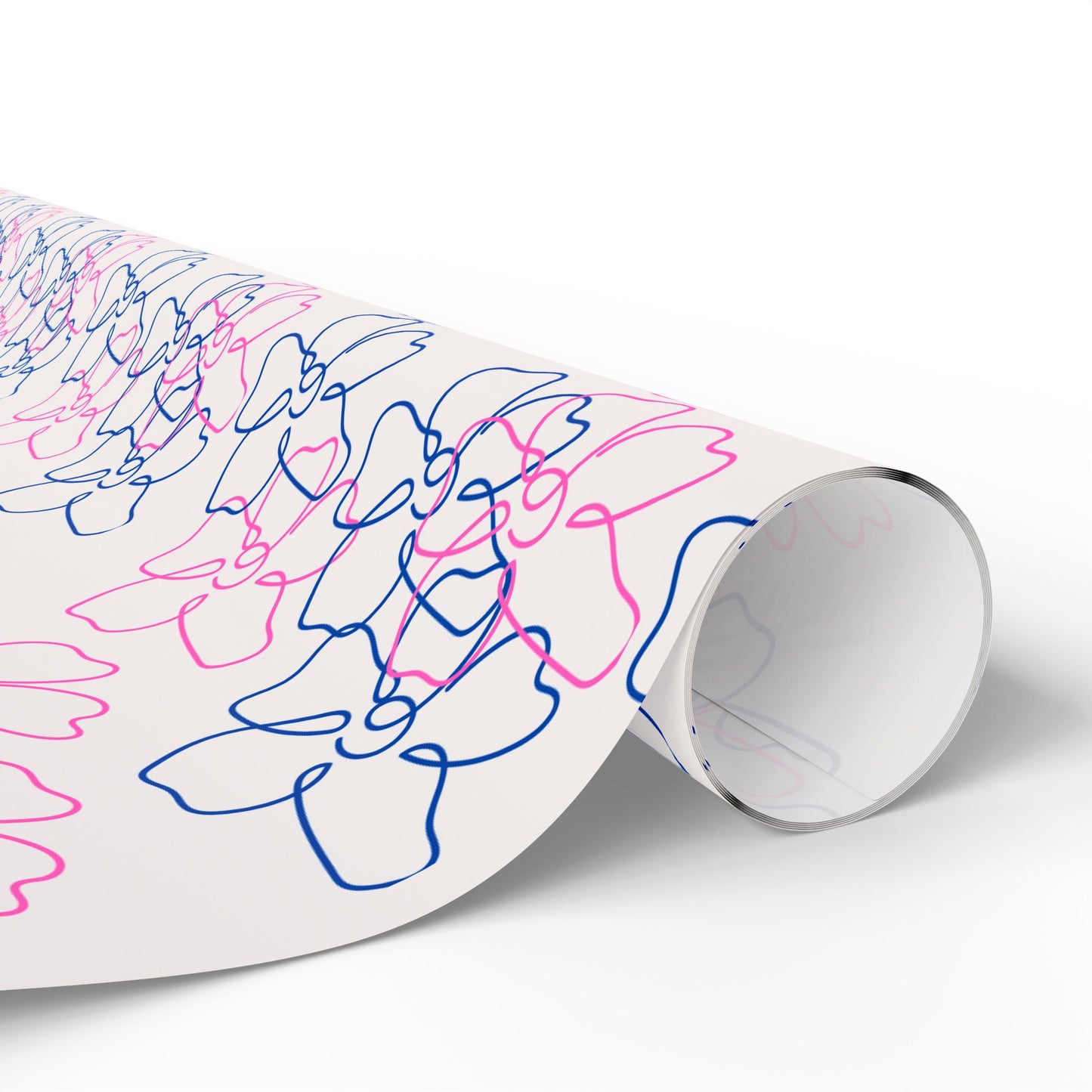 Floral Line Drawing Wrapping Paper Roll
