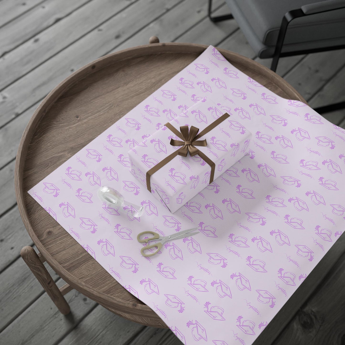 Purple Congratulations Wrapping Papers for Graduates