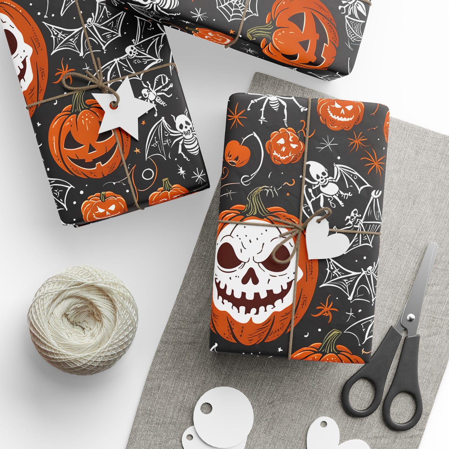 Black & Orange Halloween Wrapping Paper