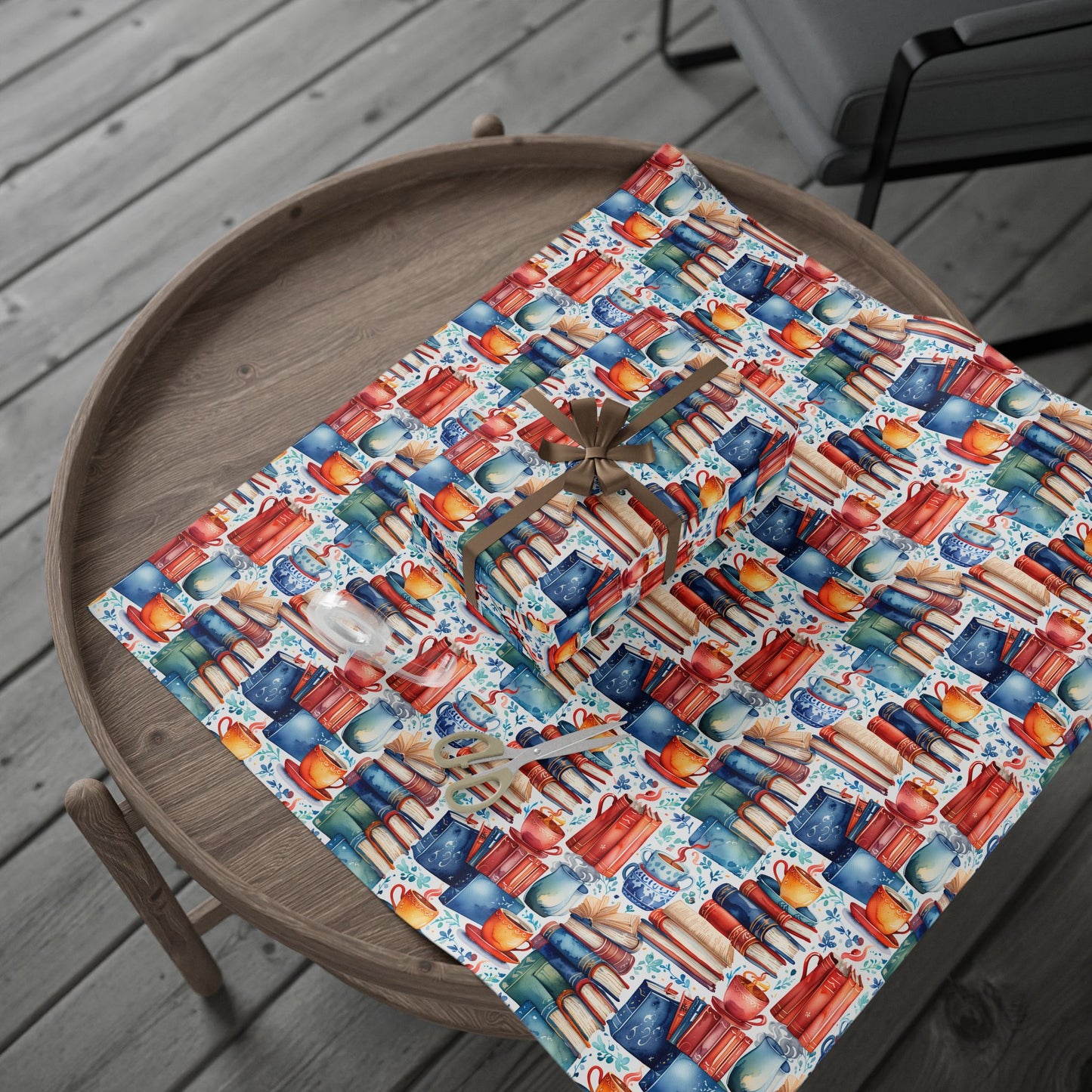 Book Lover Blue Wrapping Papers