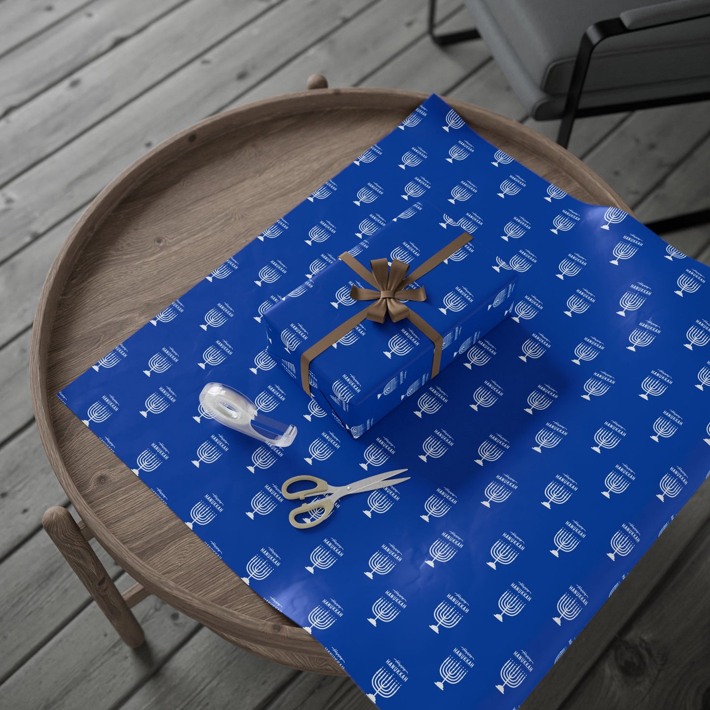Elegant Hanukkah Wrapping Paper Set