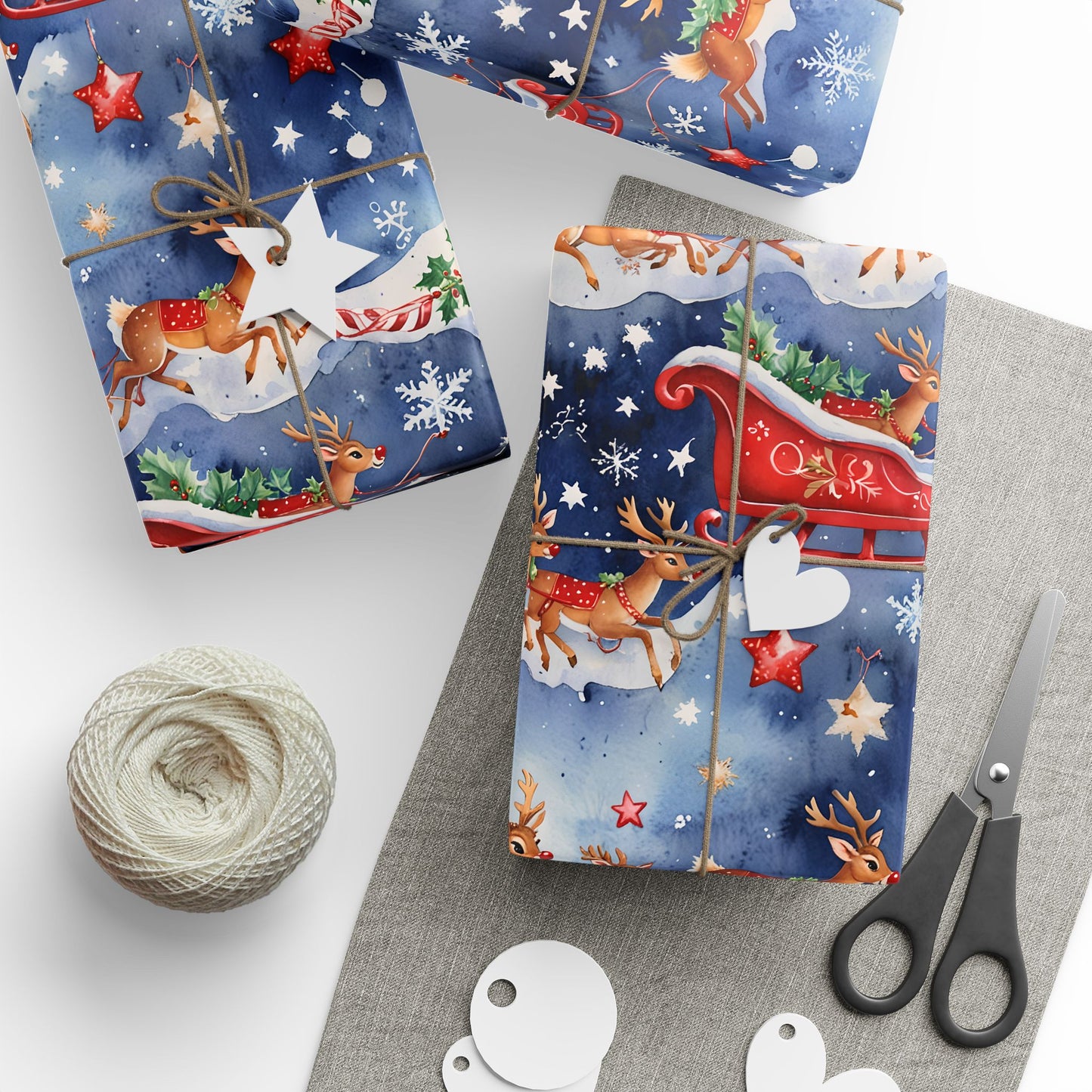 Santas Sleigh Gift Paper