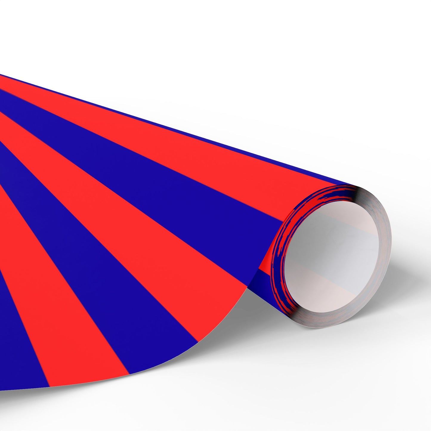 Stripe Hype – Bold Red & Blue Graphic Stripe Wrapping Paper