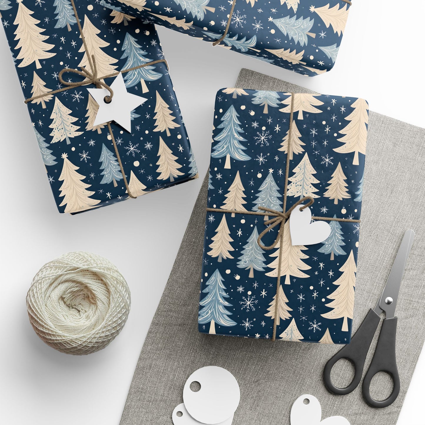 Frosted Pines & Midnight Whimsy Gift Wrap