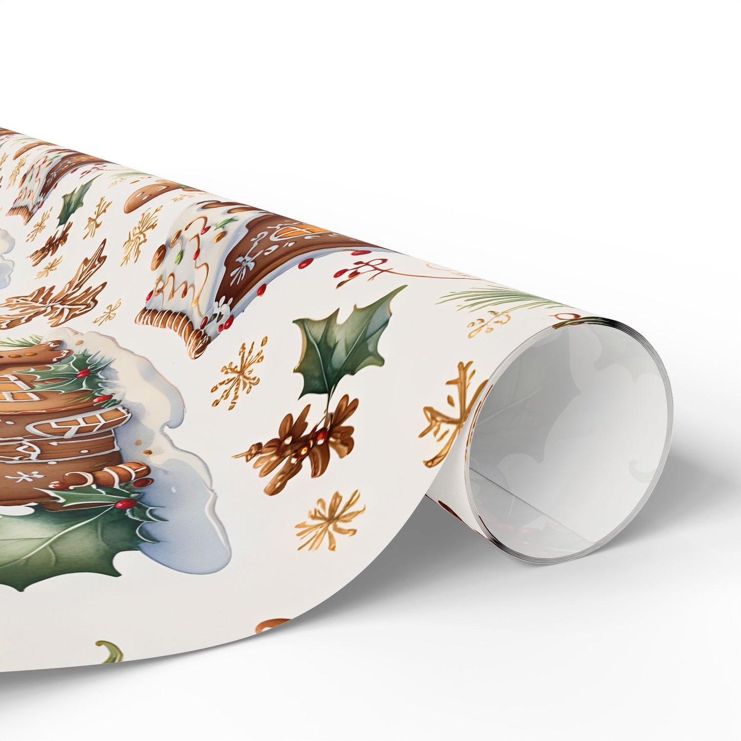 Gingerbread Glam – Sweet Homes & Holly Holiday Wrapping Paper