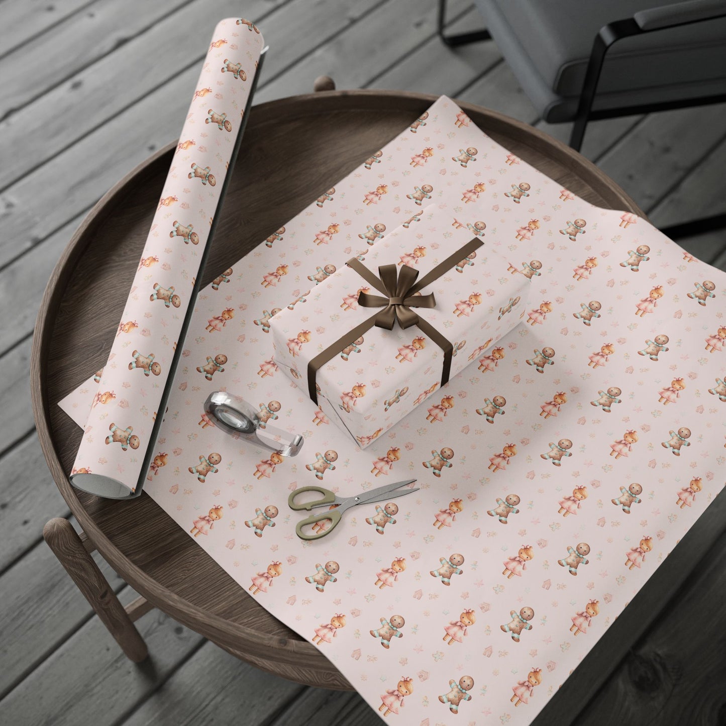 Sugar & Spice Parade – Gingerbread Girl and Boy Wrapping Paper