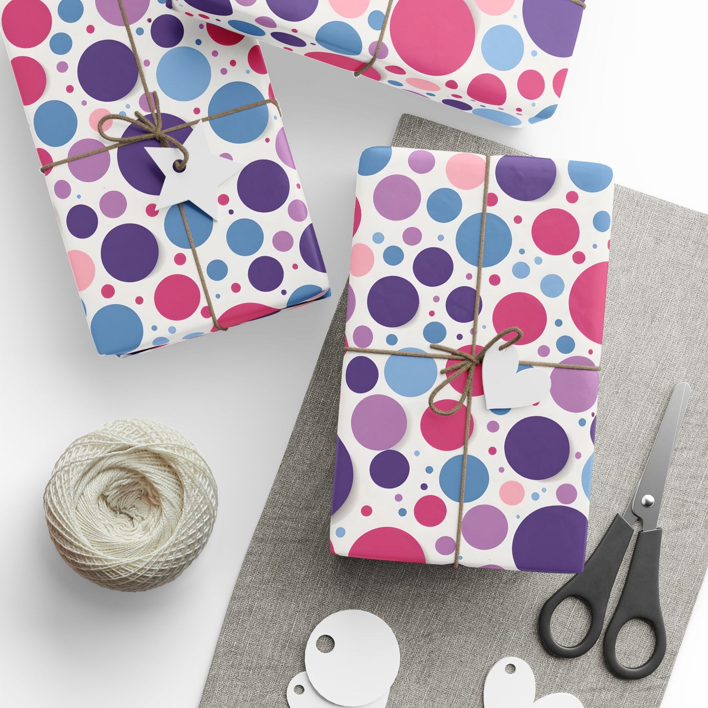Colorful Polka Dot Wrapping Paper Roll
