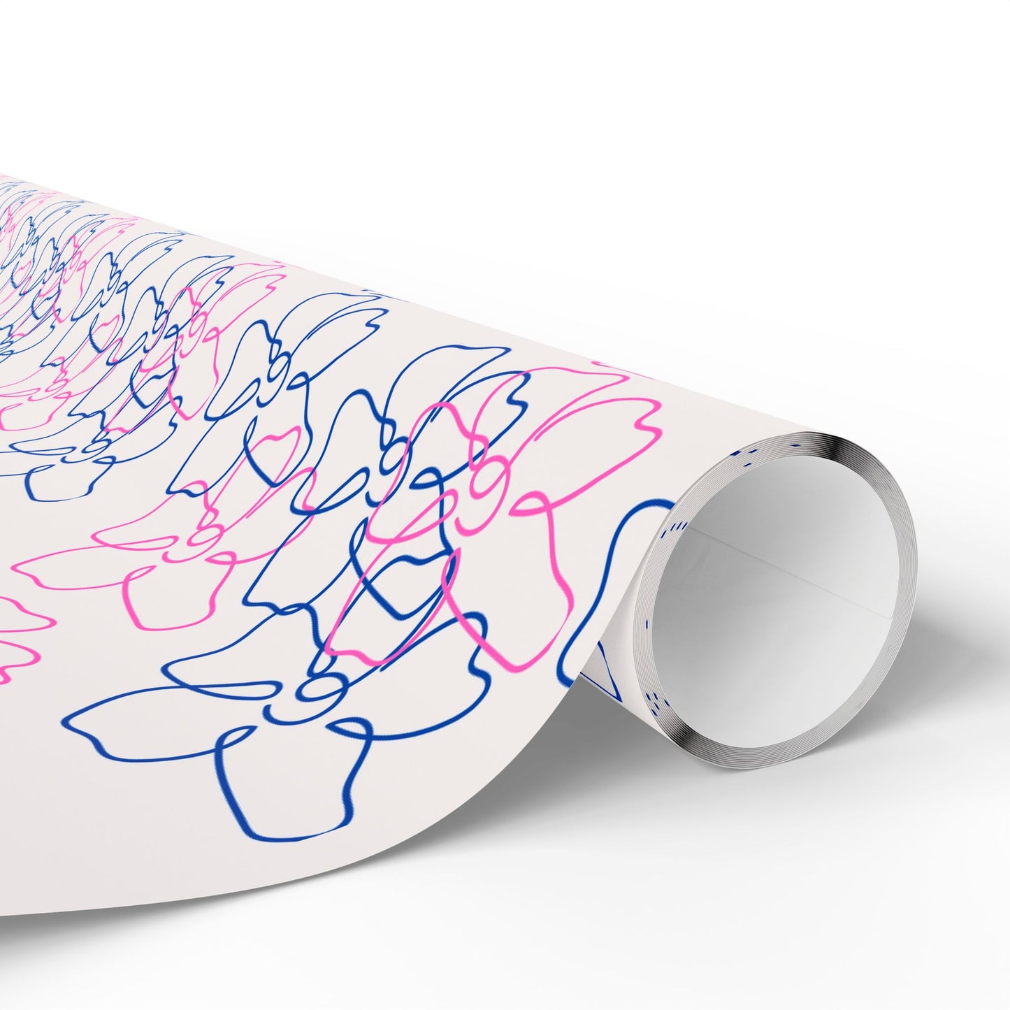 Floral Line Drawing Wrapping Paper Roll