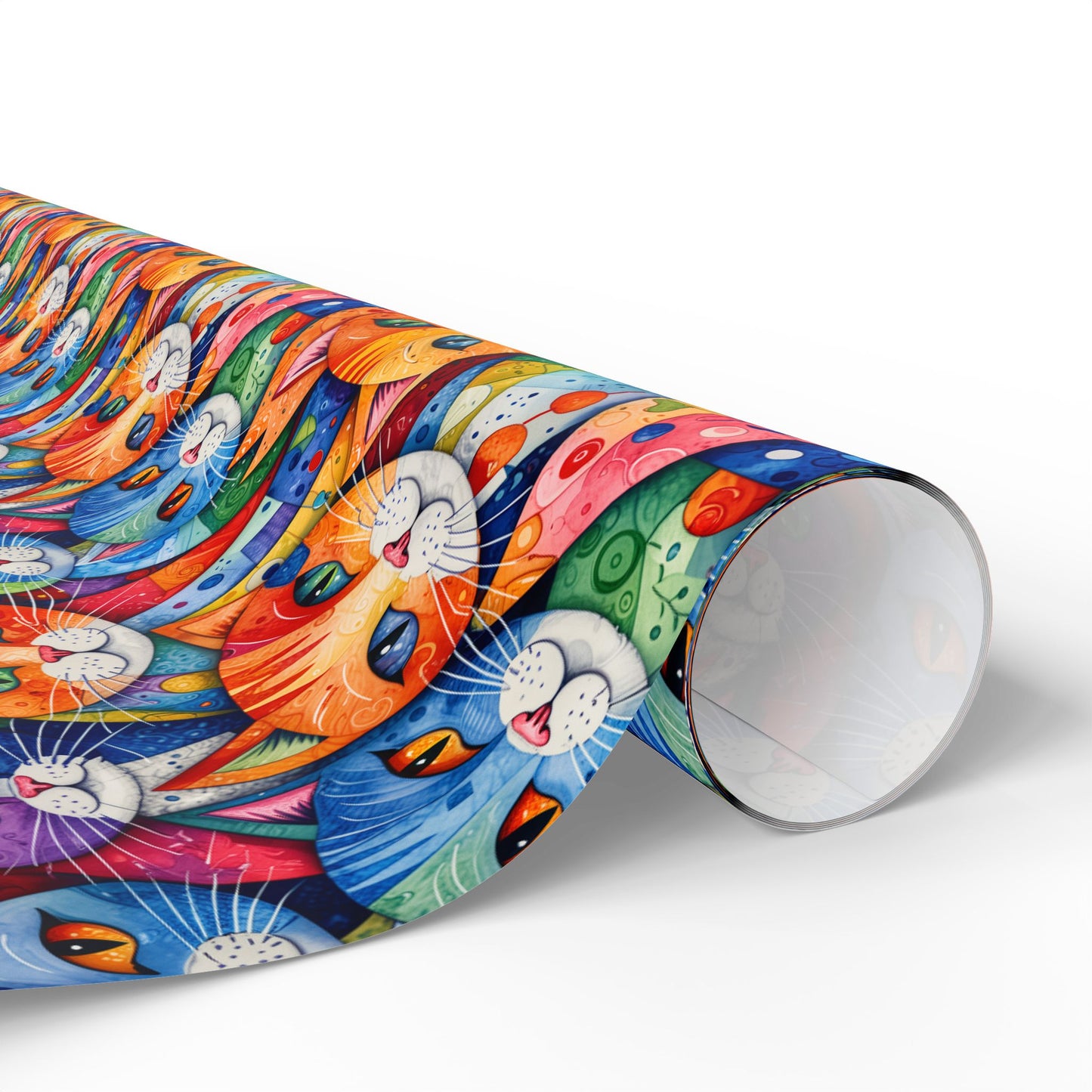 Meowgical Mosaic – Rainbow Cat Wrapping Paper
