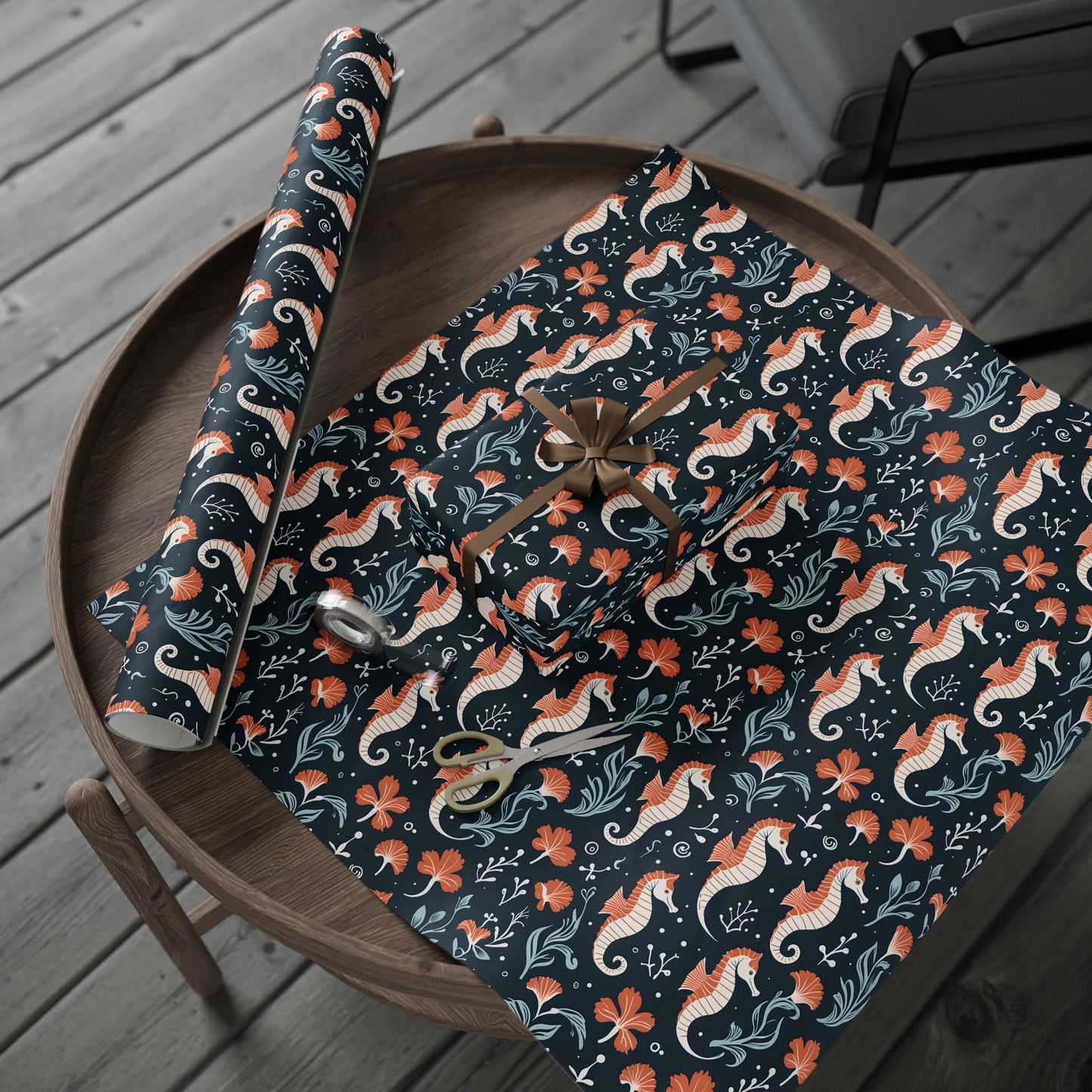 Underwater Vintage Seahorses Design