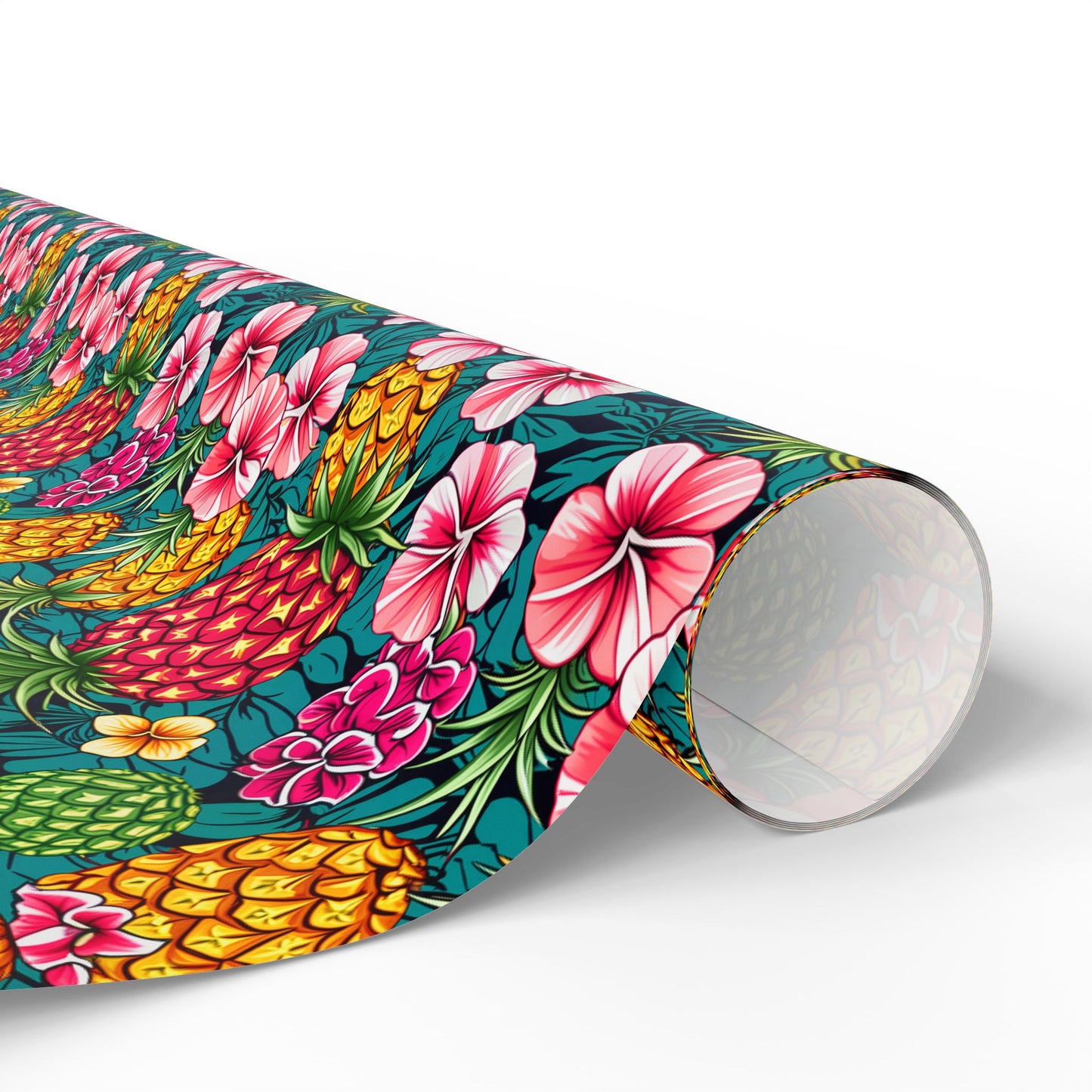 Wrapping Paper - Tropic Treat Pineapple Floral Hawaiian Gift Wrap