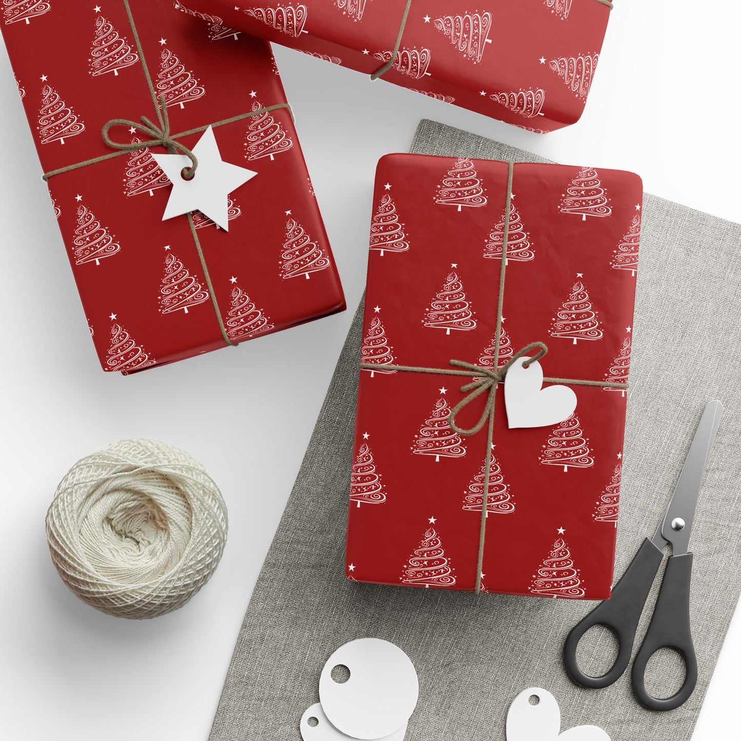 Twinkle Twirl – Elegant Christmas Tree Wrapping Paper