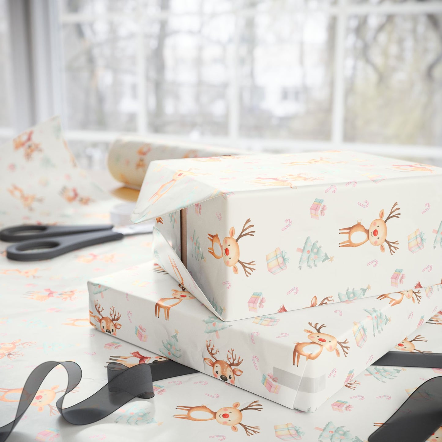 Cute Reindeer Gift Wrap