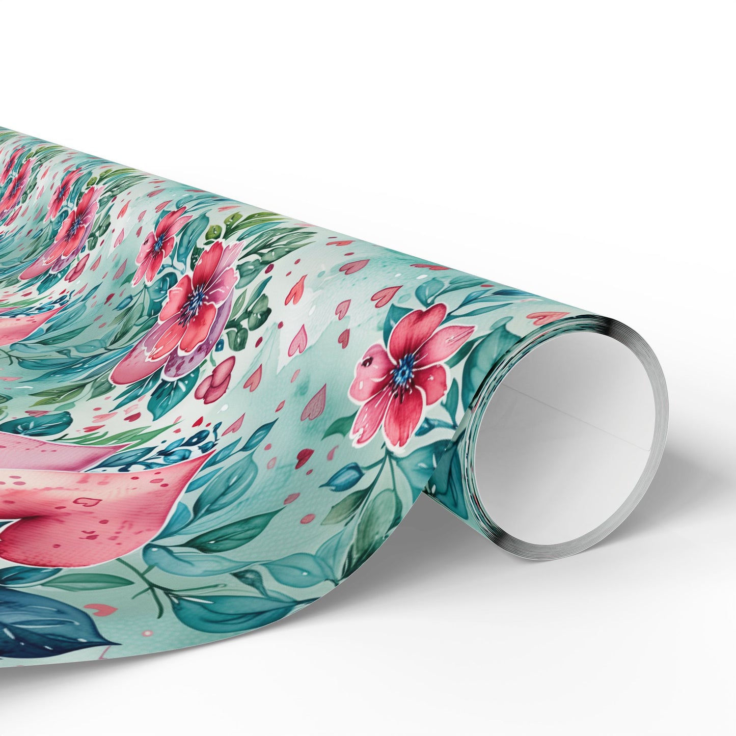 Blue & Pink Floral Gift Wrap