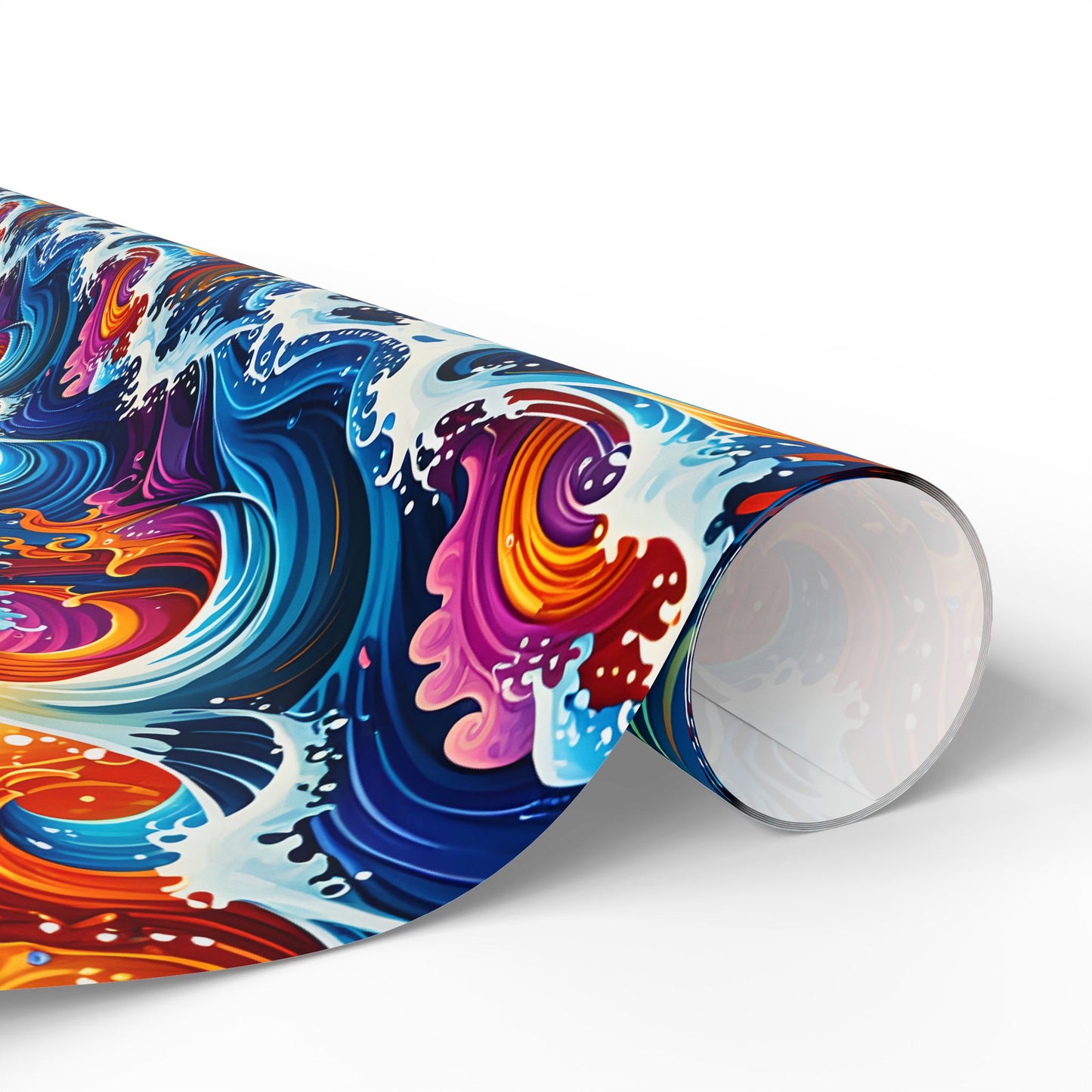 Brightly Colored Ocean Wave Wrapping Papers