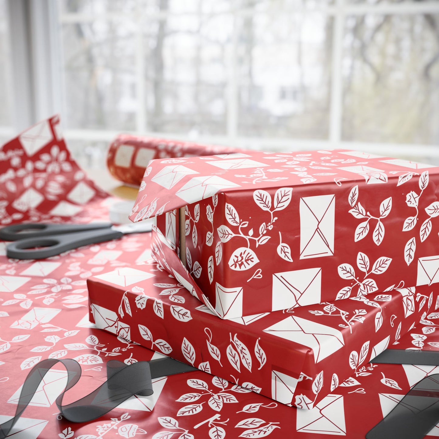 Love Notes – Envelope & Foliage Wrapping Paper