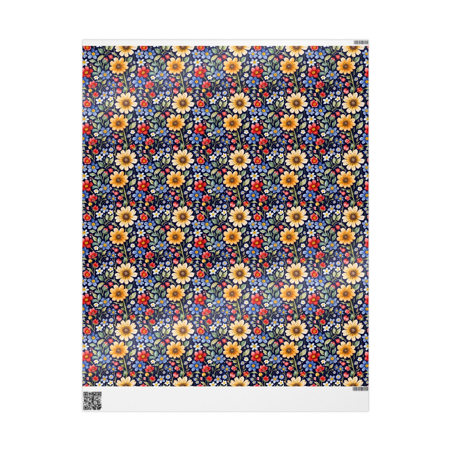 Colorful Floral on Black Background