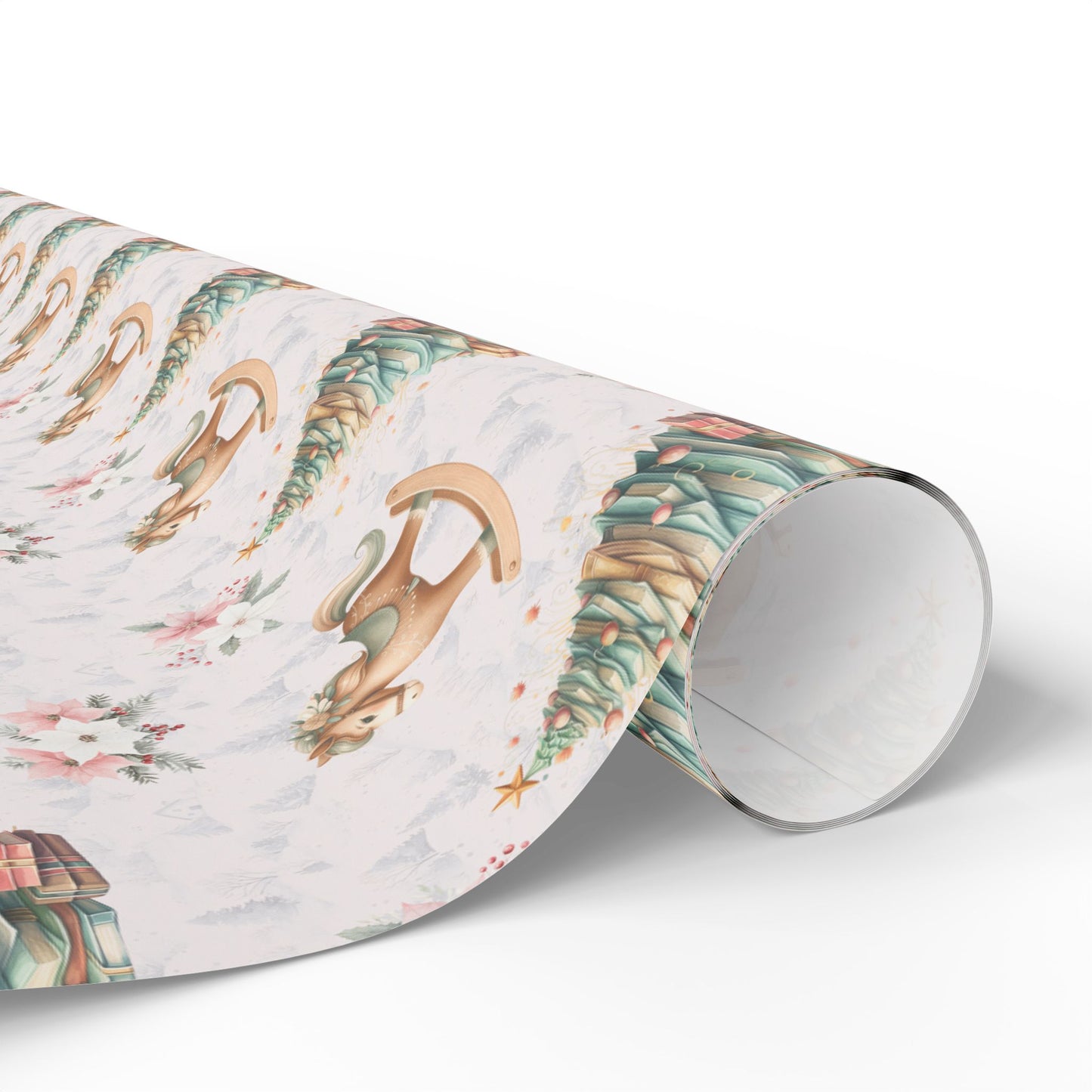 Rockin’ Around the Bookmas Tree – Vintage Holiday Wrapping Paper
