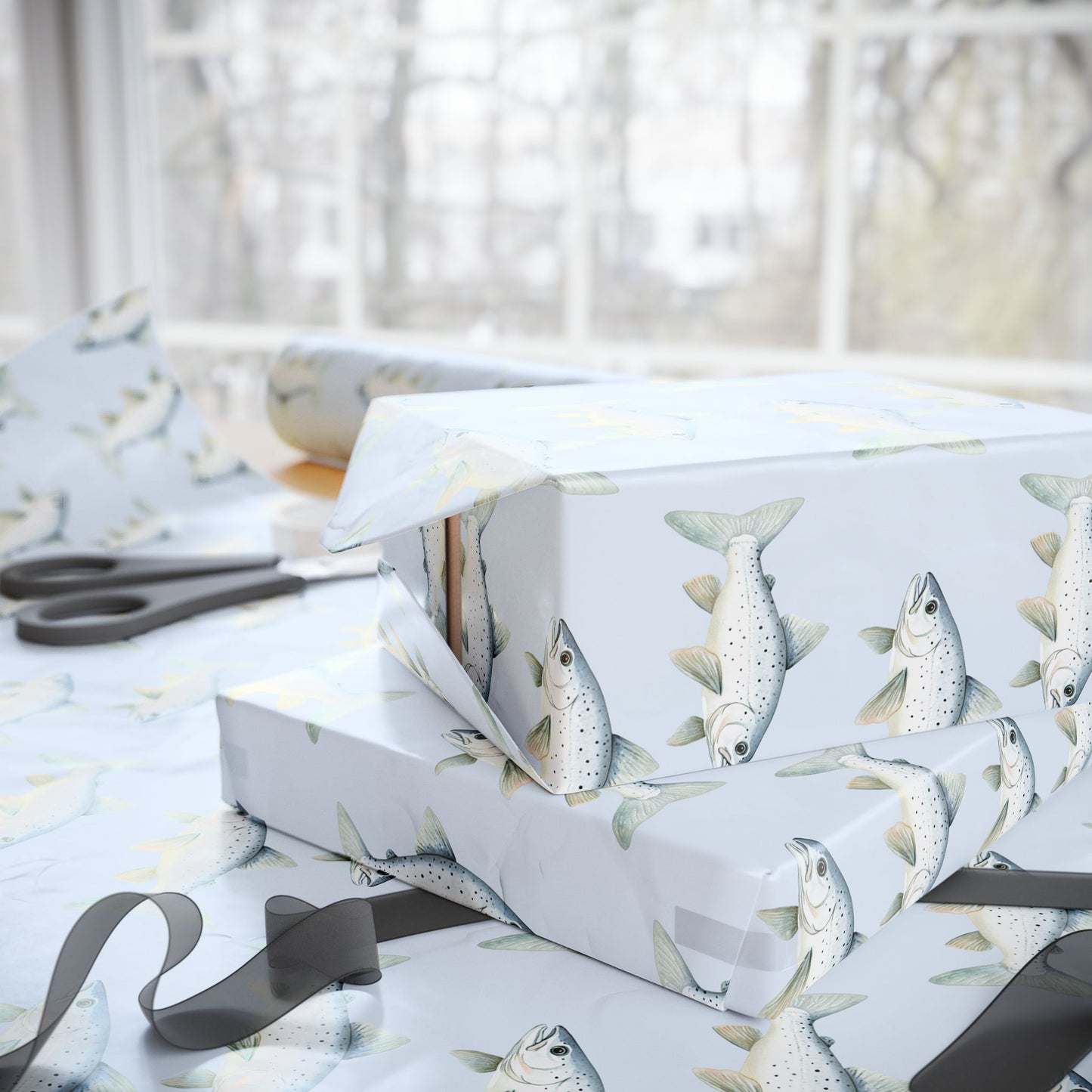 Whimsical Fish Wrapping Paper