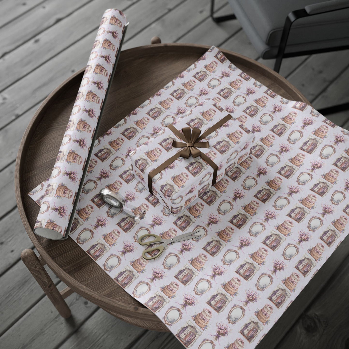 Elegant Wedding or Bachelorette Vintage Wrapping Paper