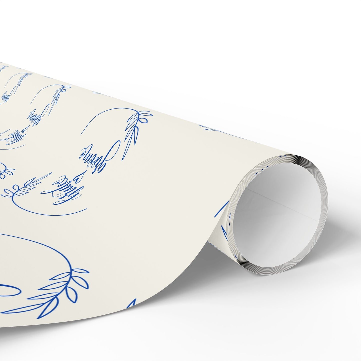 Bride & Groom Gift Wrap in Blue