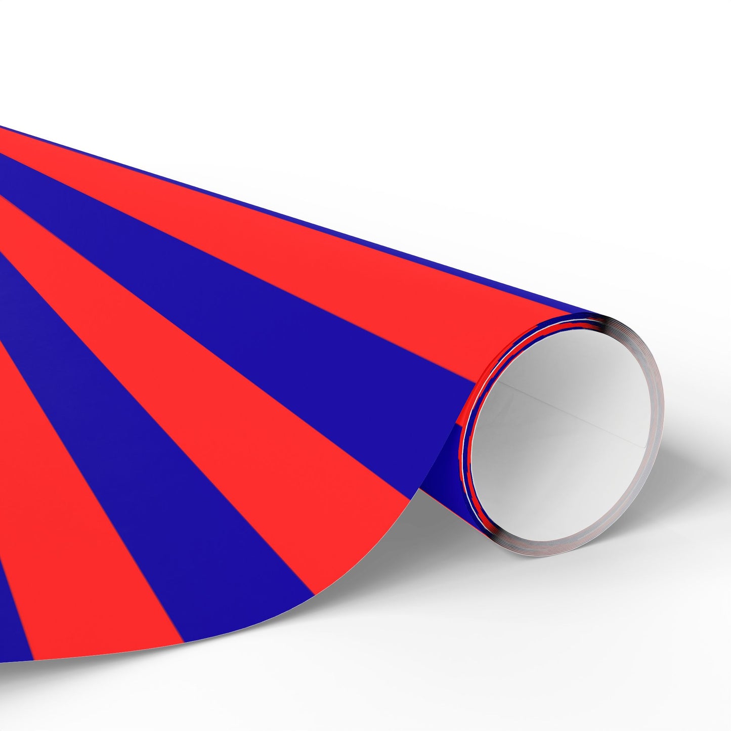 Stripe Hype – Bold Red & Blue Graphic Stripe Wrapping Paper